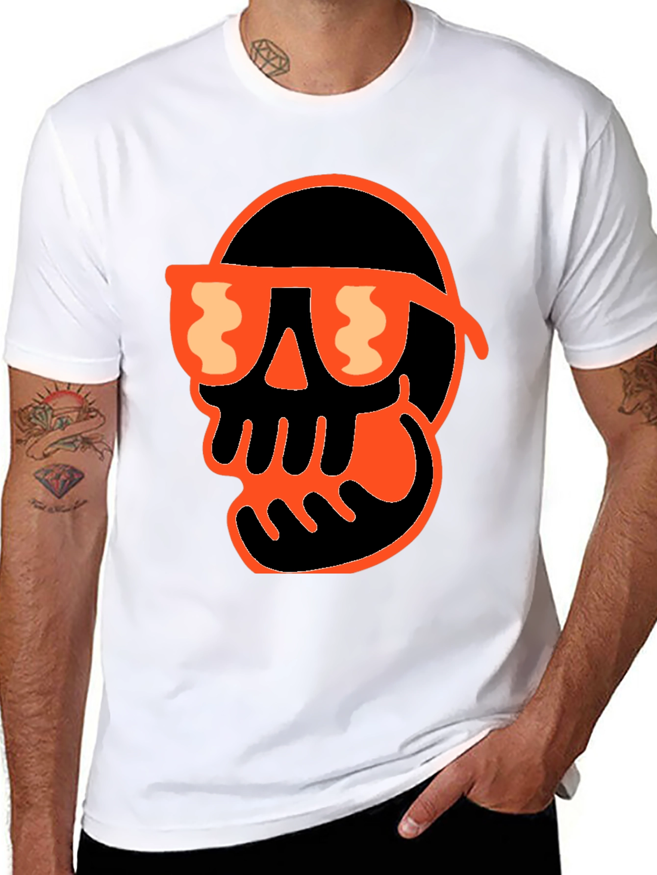 Skull Graphic Tee - Cool & Spooky Style!