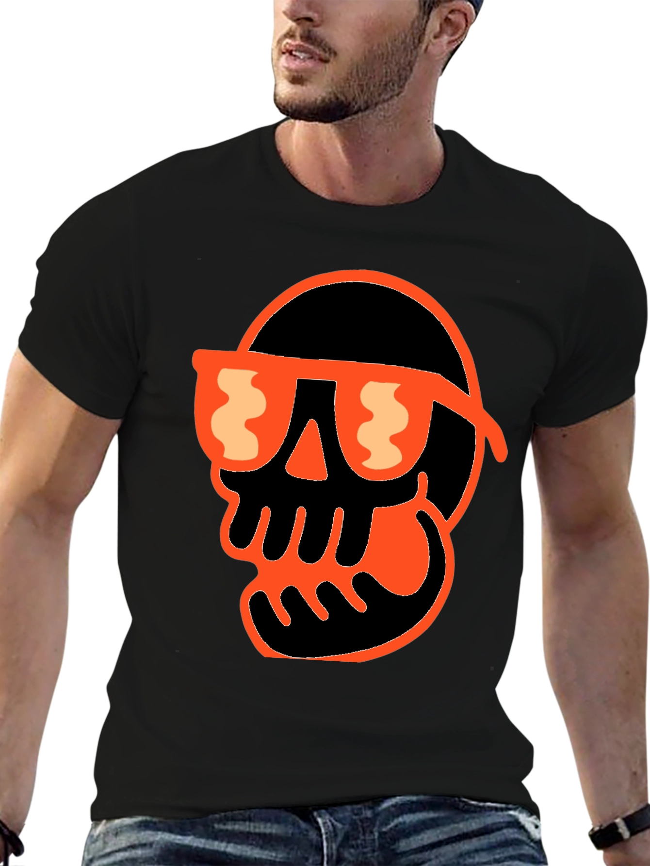 Skull Graphic Tee - Cool & Spooky Style!