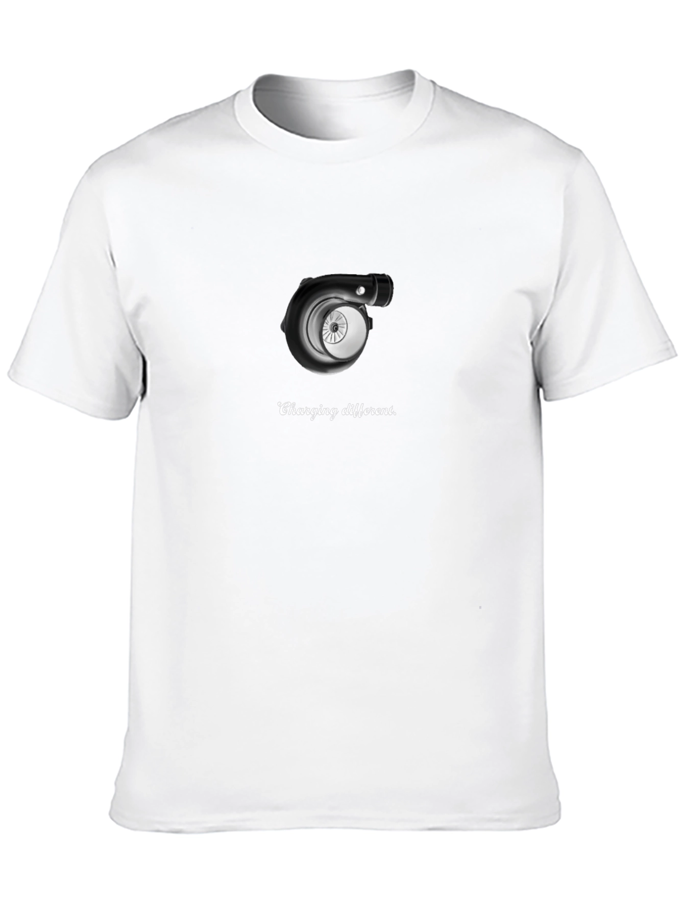 Charging Different T-Shirt - Black Turbo Design