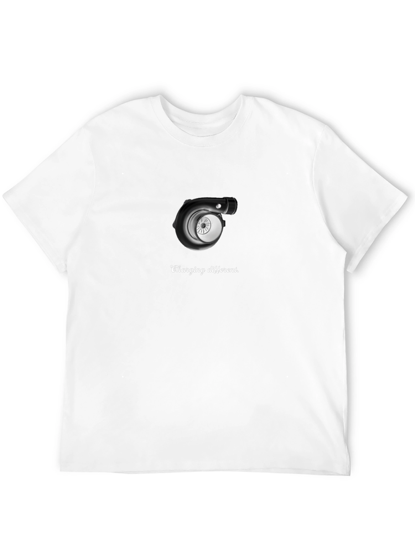 Charging Different T-Shirt - Black Turbo Design