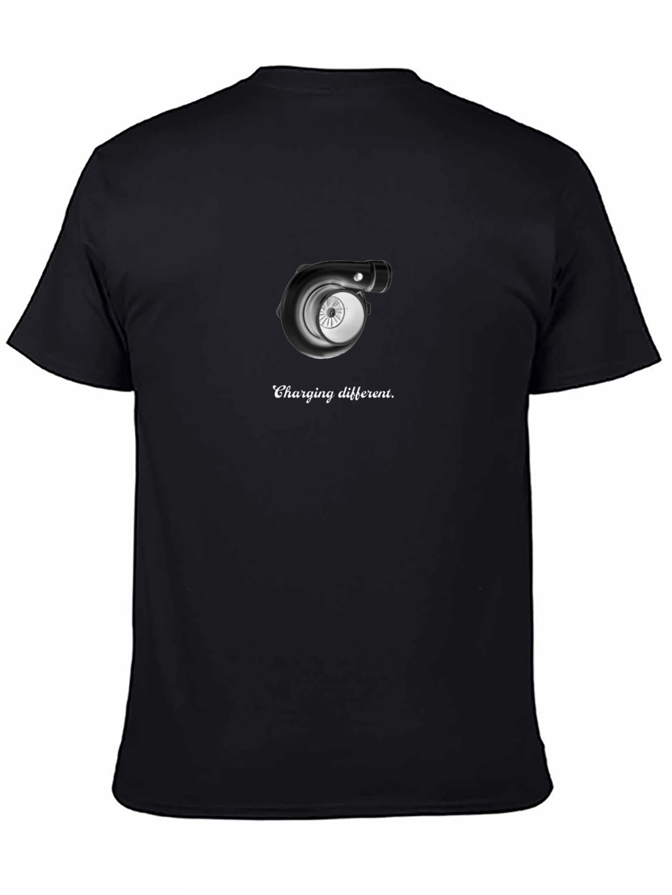 Charging Different T-Shirt - Black Turbo Design