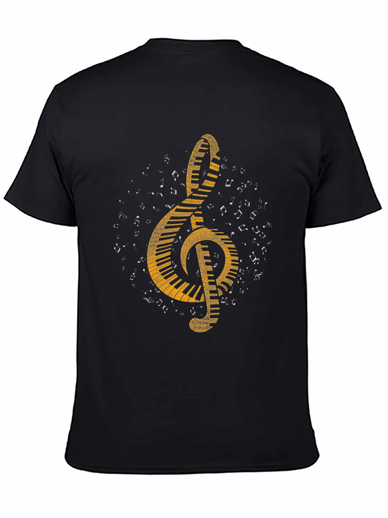 Music Treble Clef Piano Keys Graphic Tee