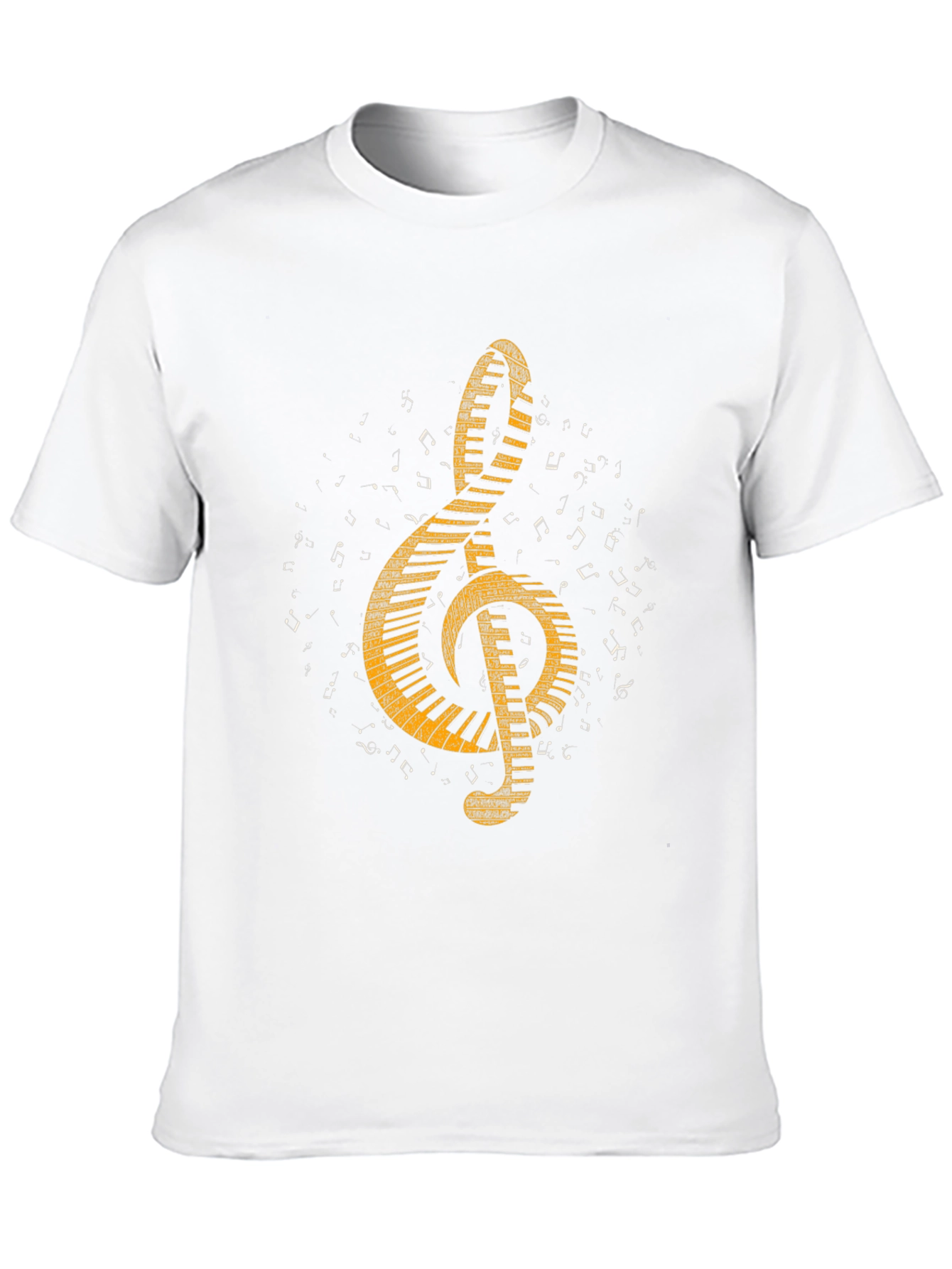 Music Treble Clef Piano Keys Graphic Tee
