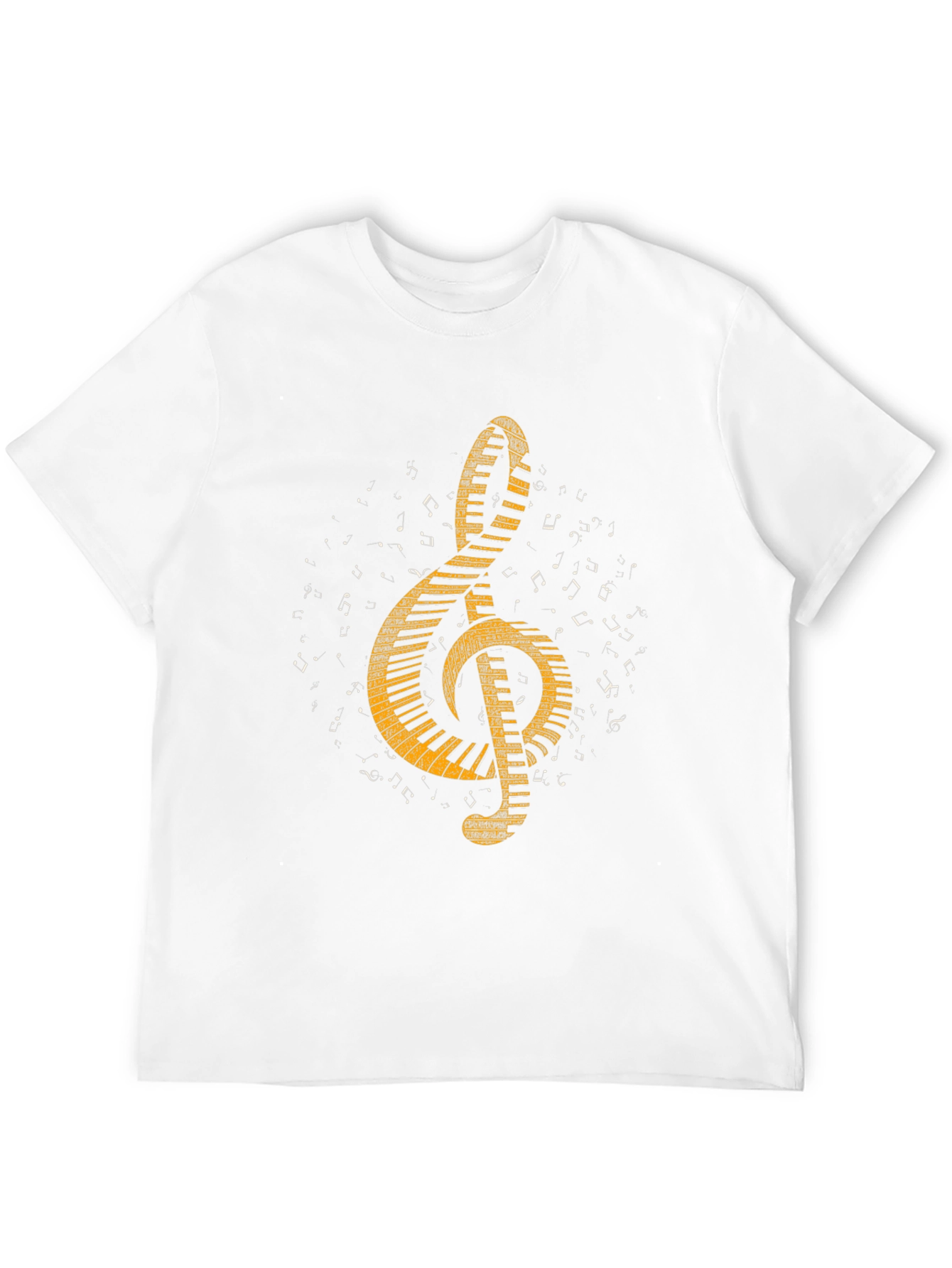 Music Treble Clef Piano Keys Graphic Tee