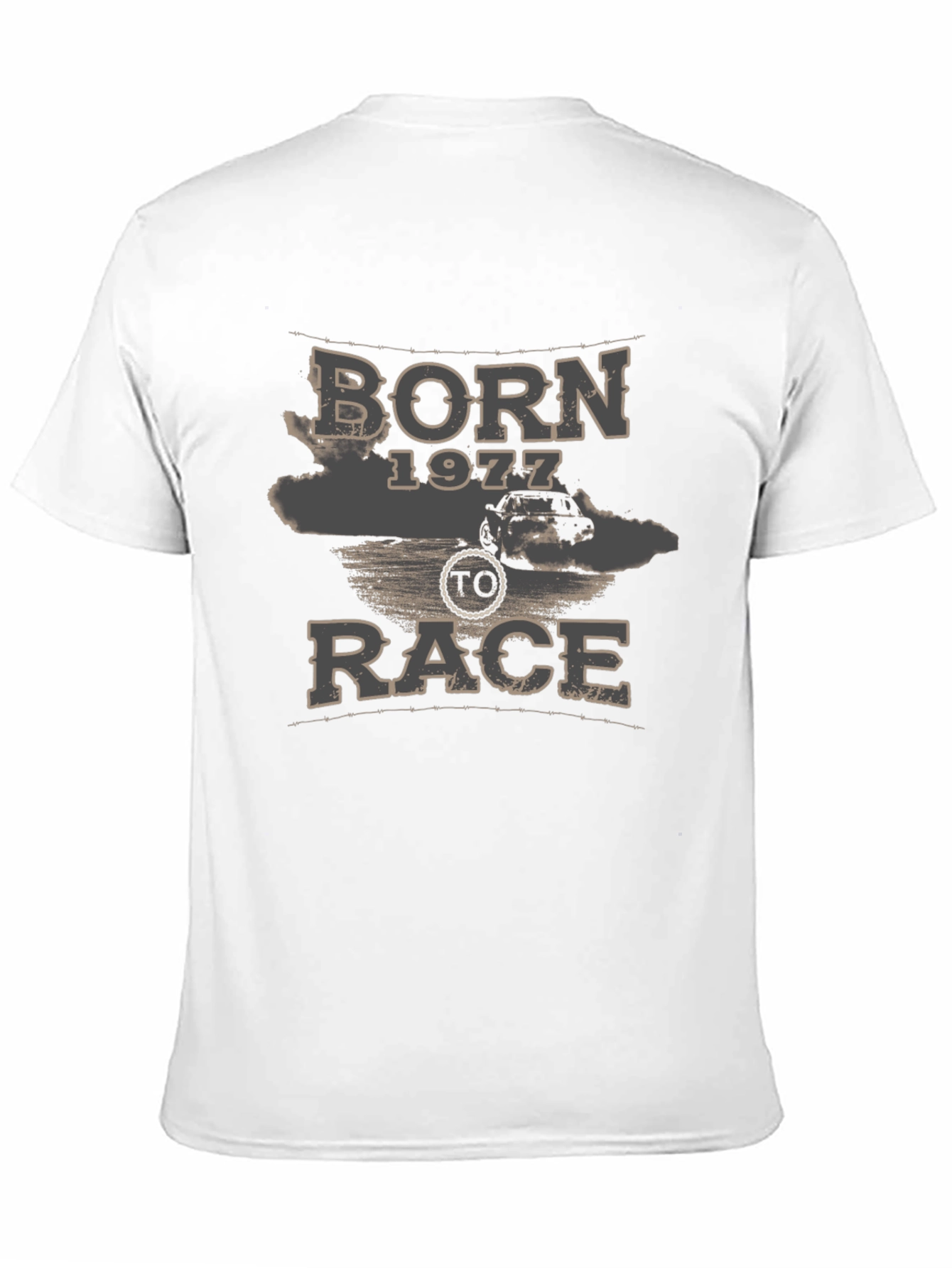 Born 1977 To Race Graphic Tee - Black