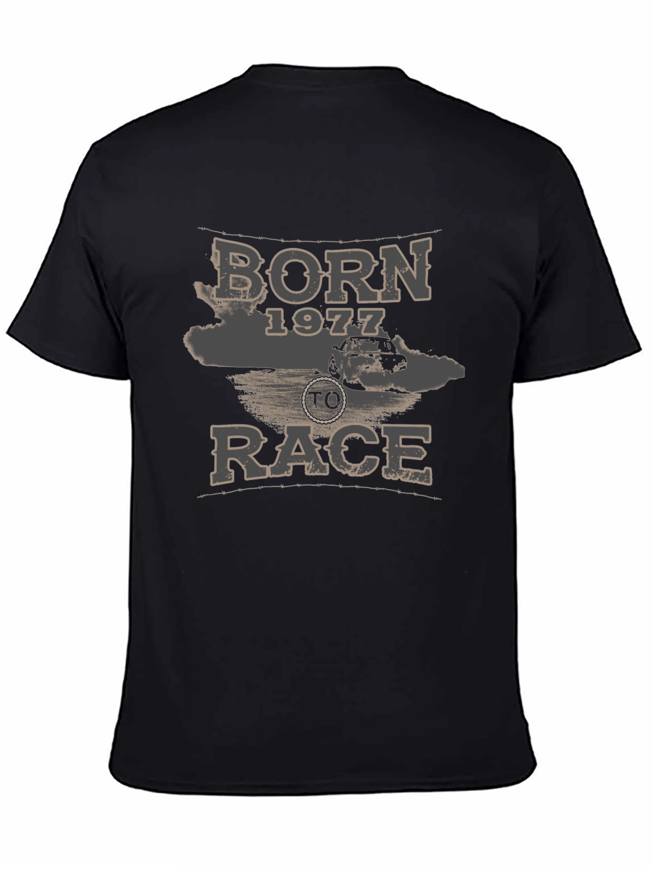 Born 1977 To Race Graphic Tee - Black