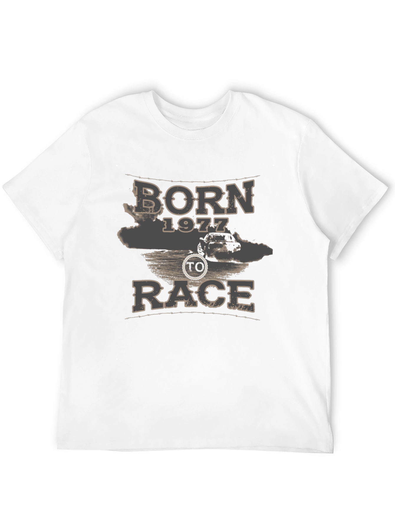 Born 1977 To Race Graphic Tee - Black