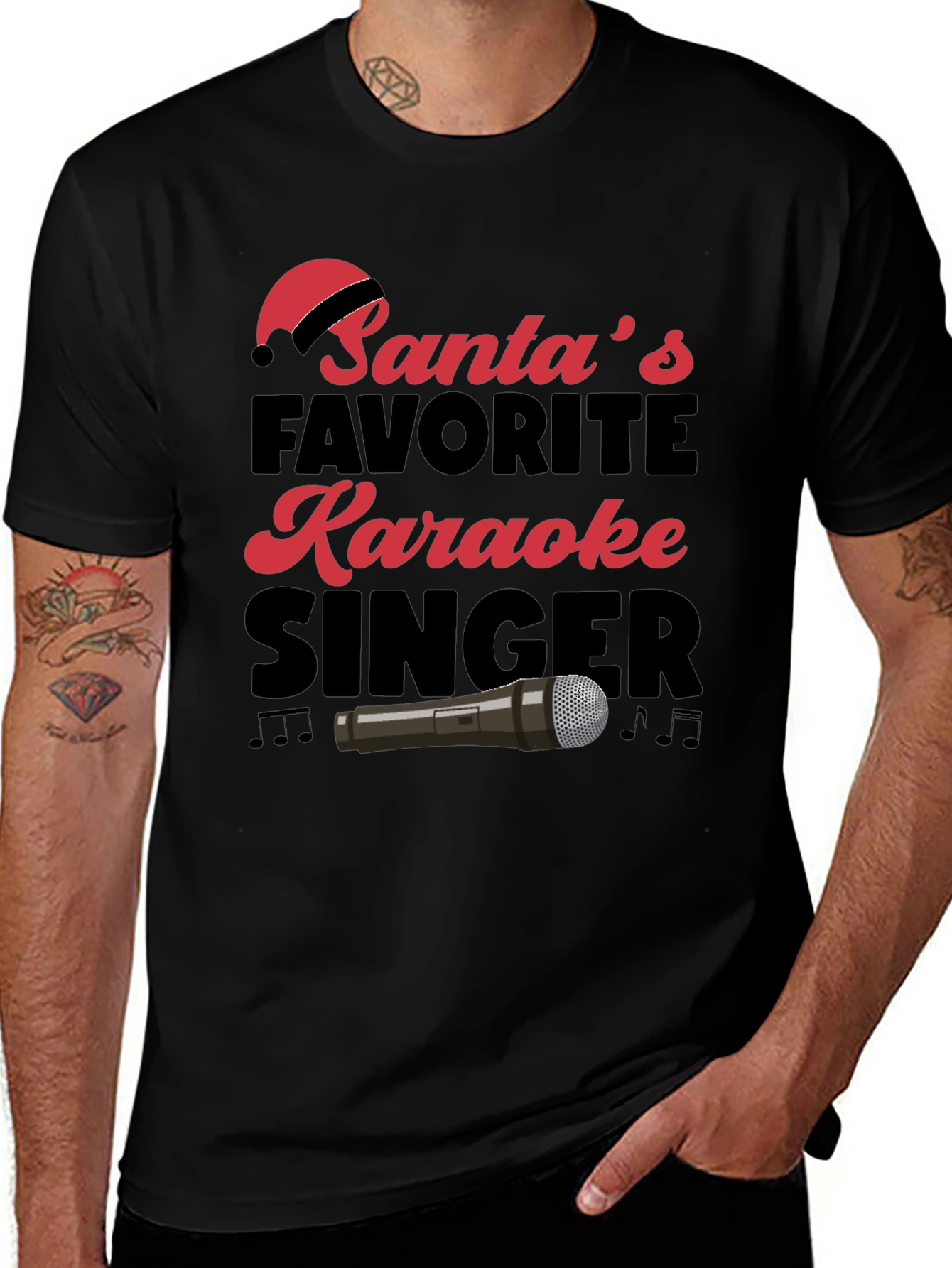 Santas Favorite Karaoke Singer T-Shirt