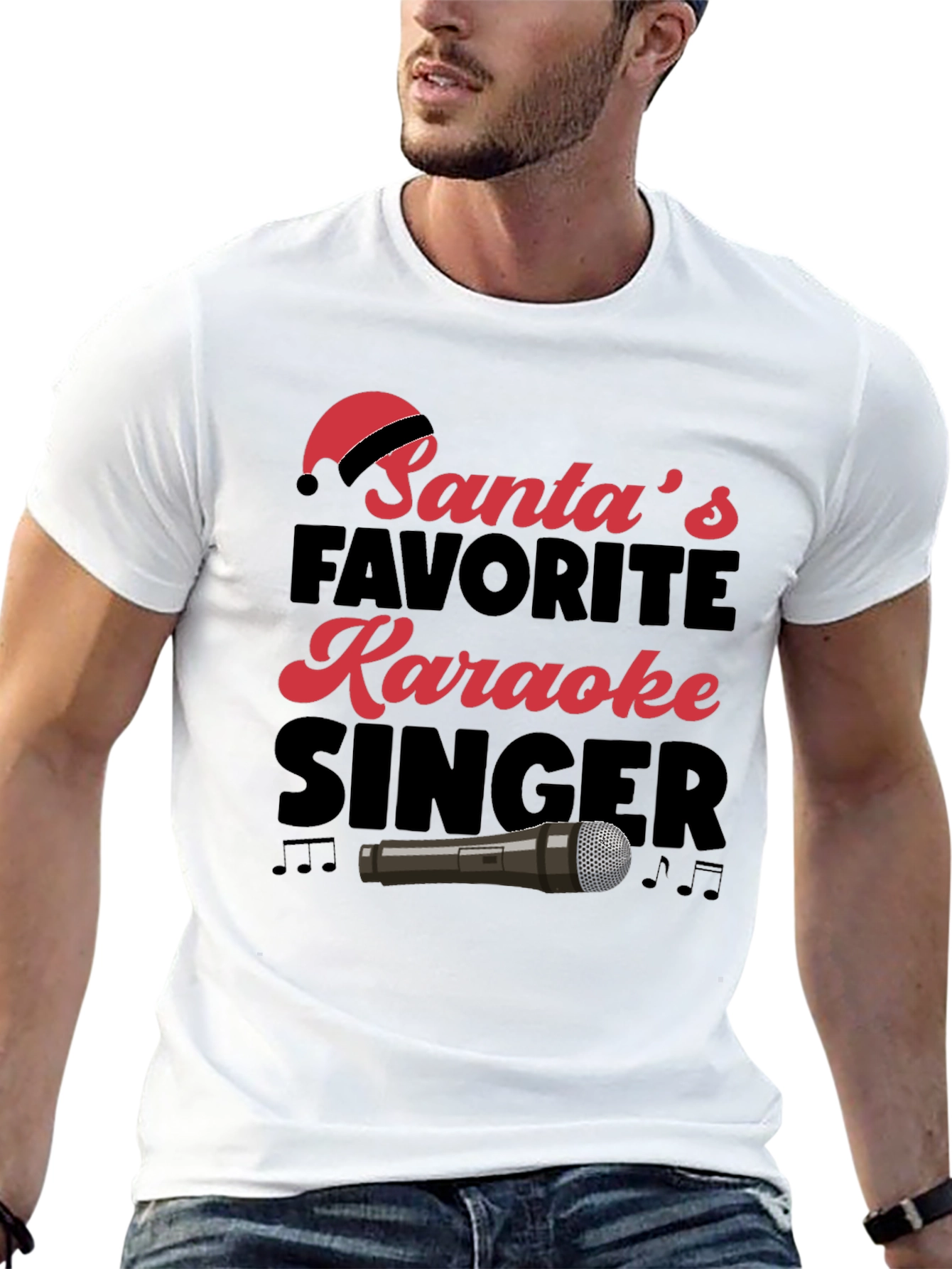 Santas Favorite Karaoke Singer T-Shirt