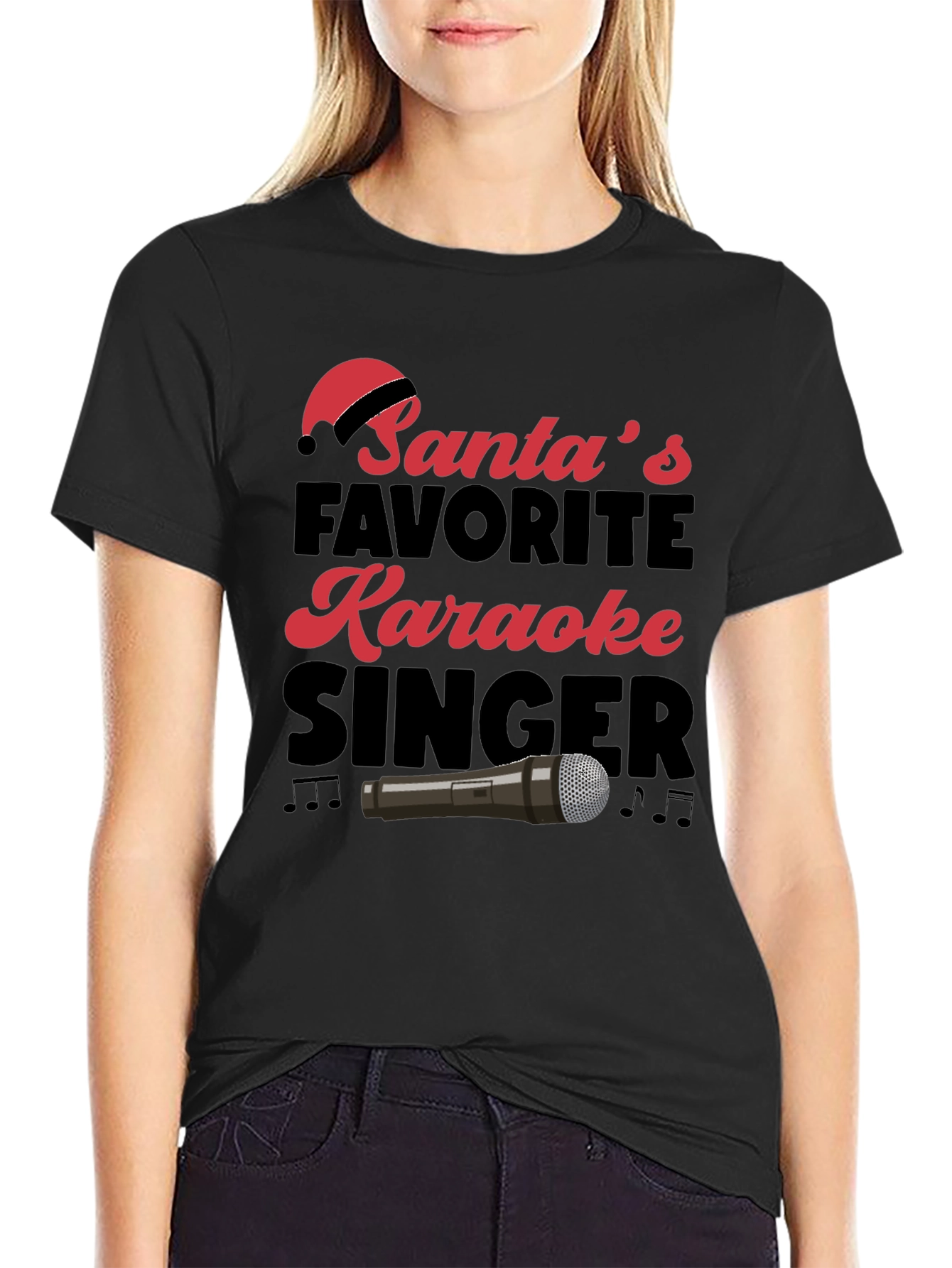 Santas Favorite Karaoke Singer T-Shirt
