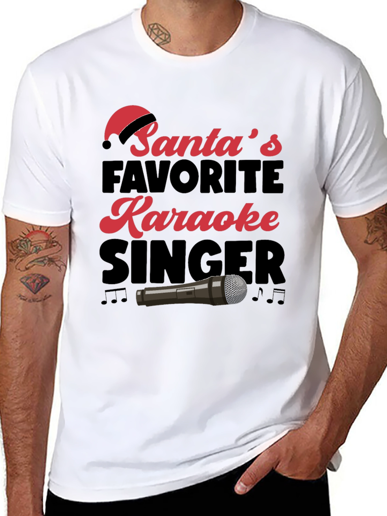 Santas Favorite Karaoke Singer T-Shirt