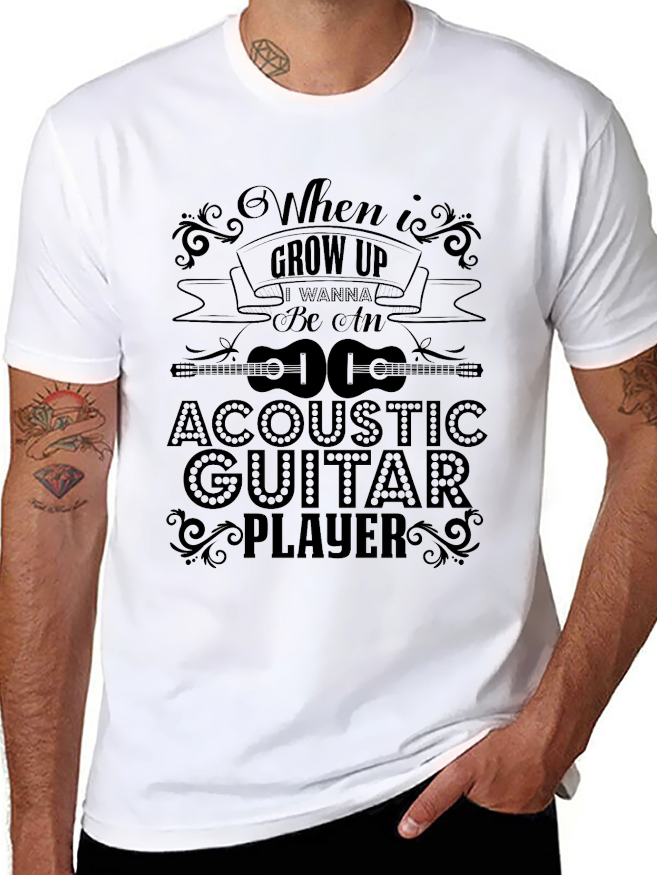 Acoustic Guitar Player T-Shirt - When I Grow Up