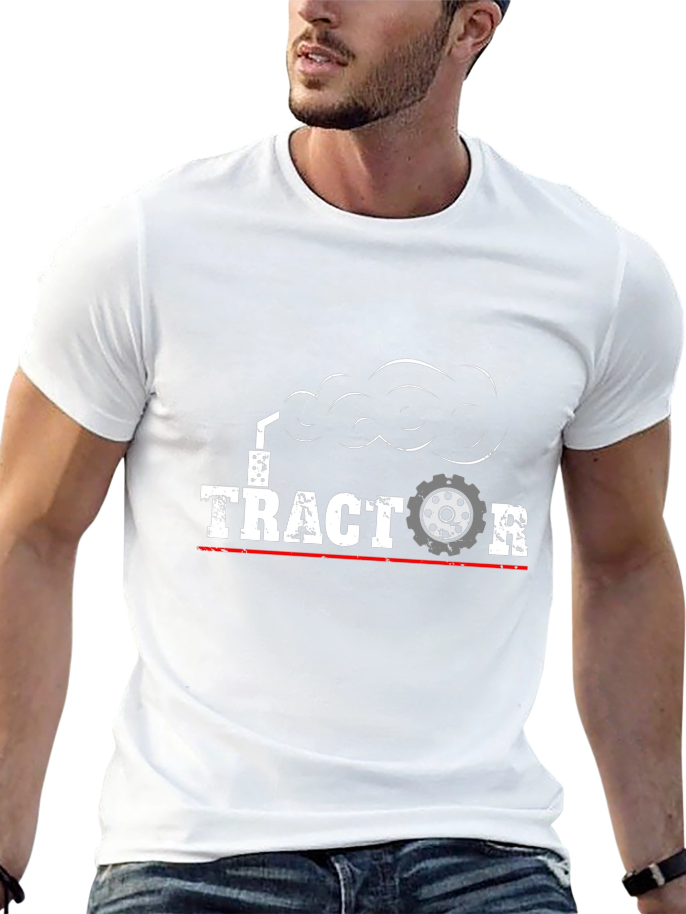 Tractor Graphic T-Shirt - Black Cotton Tee