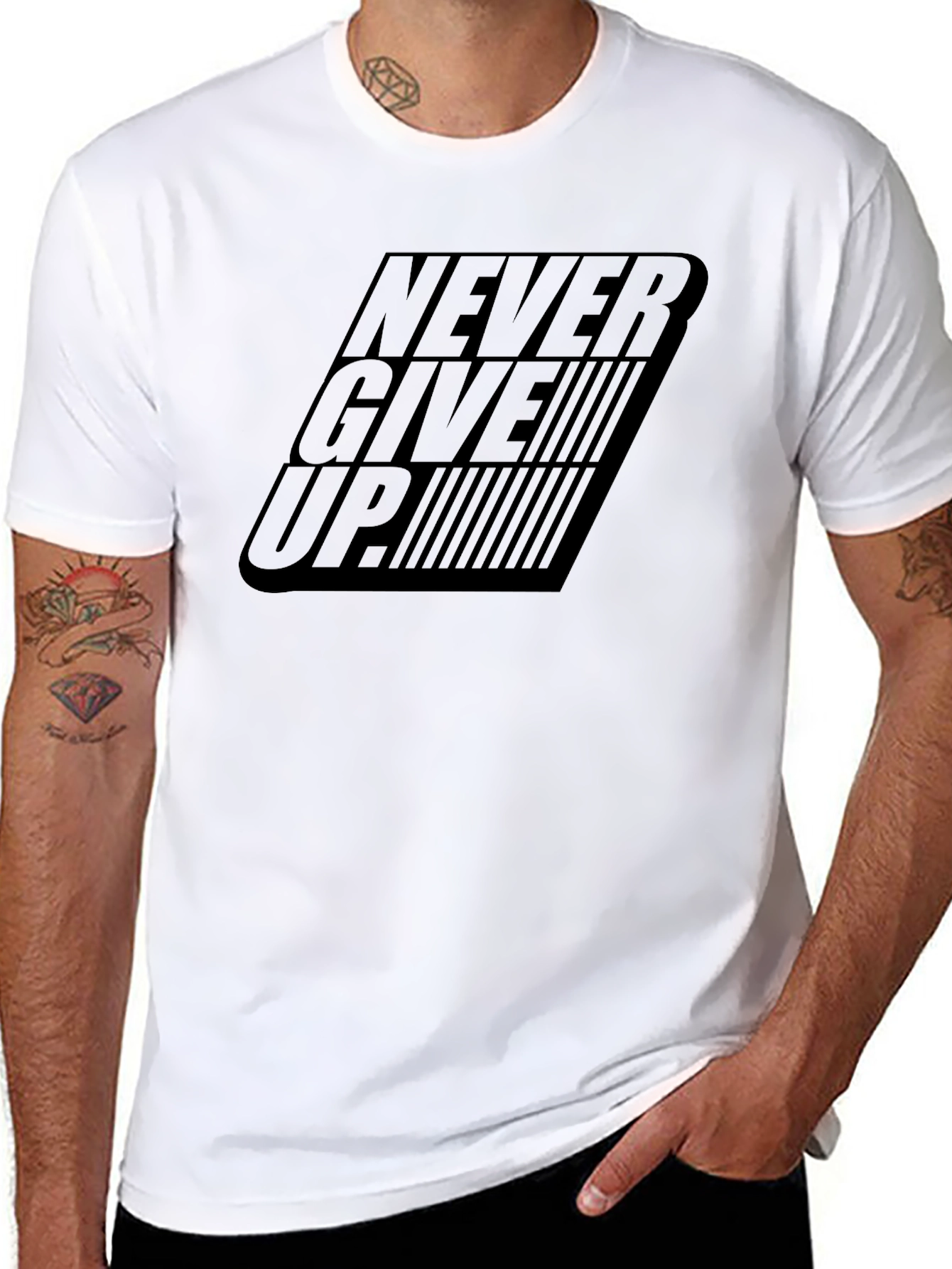 Never Give Up T-Shirt Motivational Tee