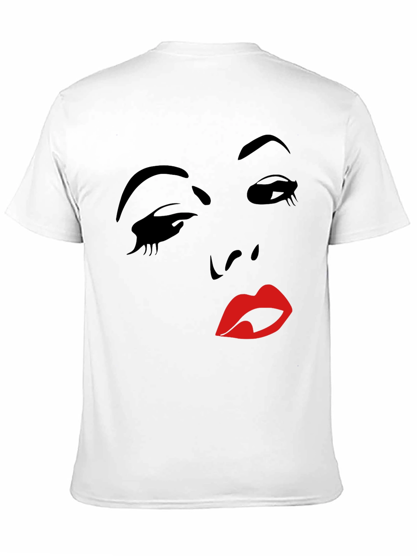 Silhouette Face Graphic T-Shirt - Black