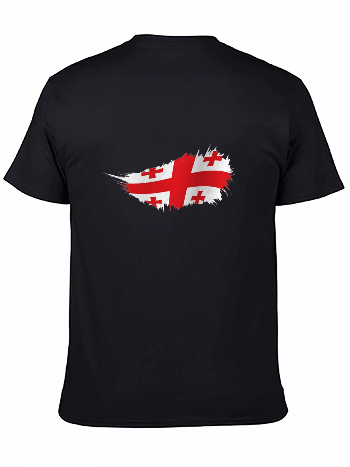 Georgian Flag T-Shirt - Brush Stroke Design
