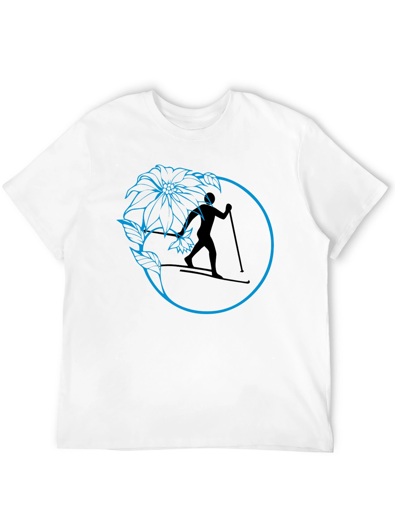 Skiing Flower Graphic Tee