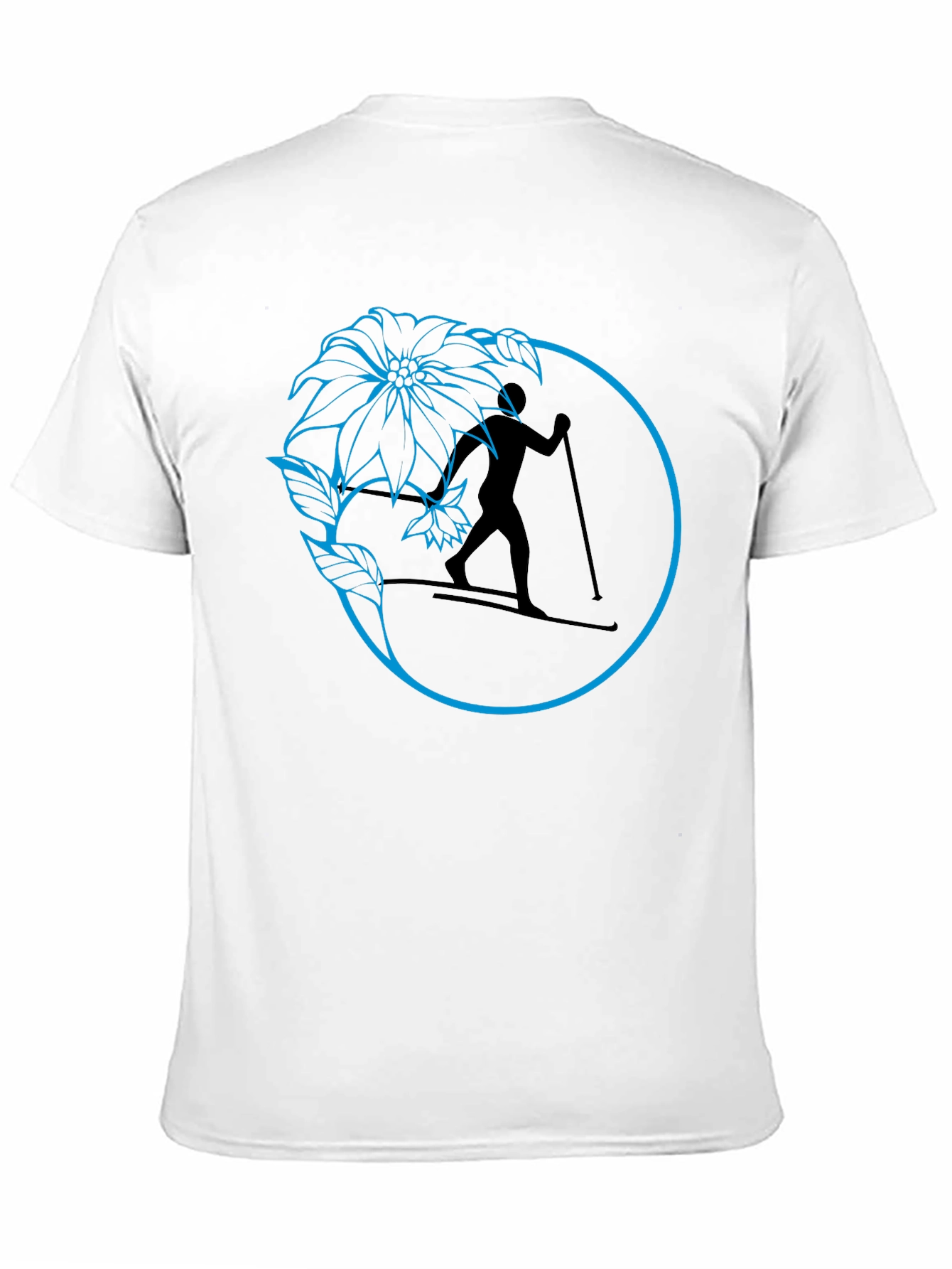 Skiing Flower Graphic Tee
