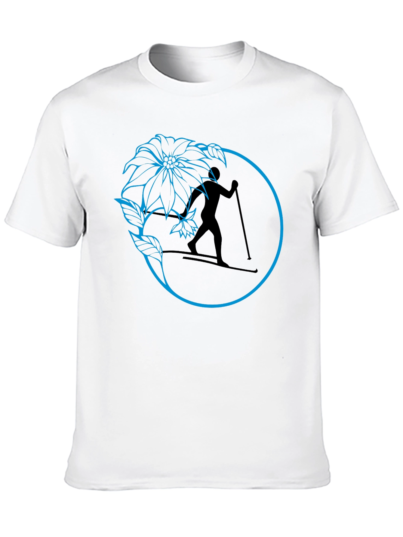 Skiing Flower Graphic Tee