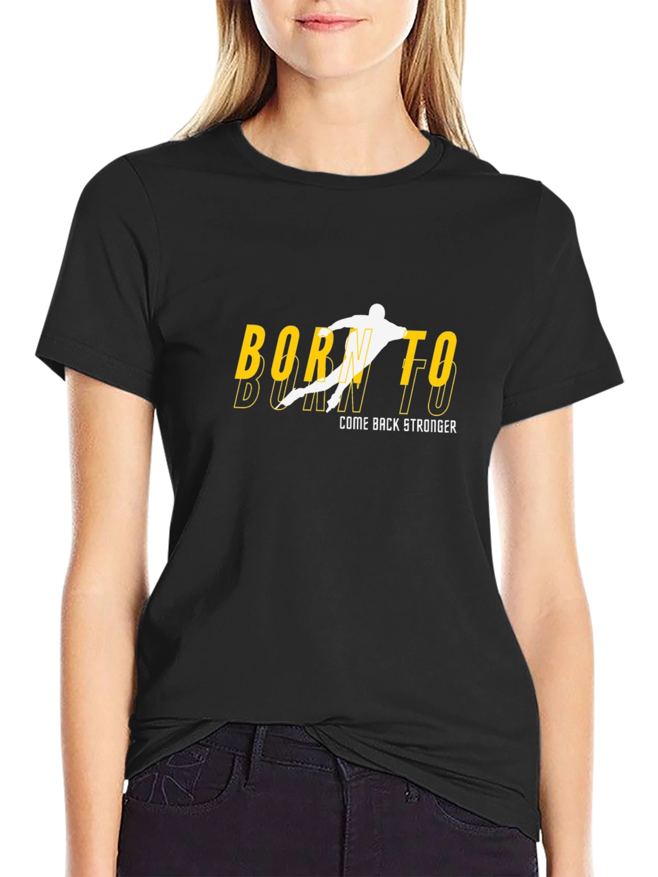 Born To Come Back Stronger Black T-Shirt