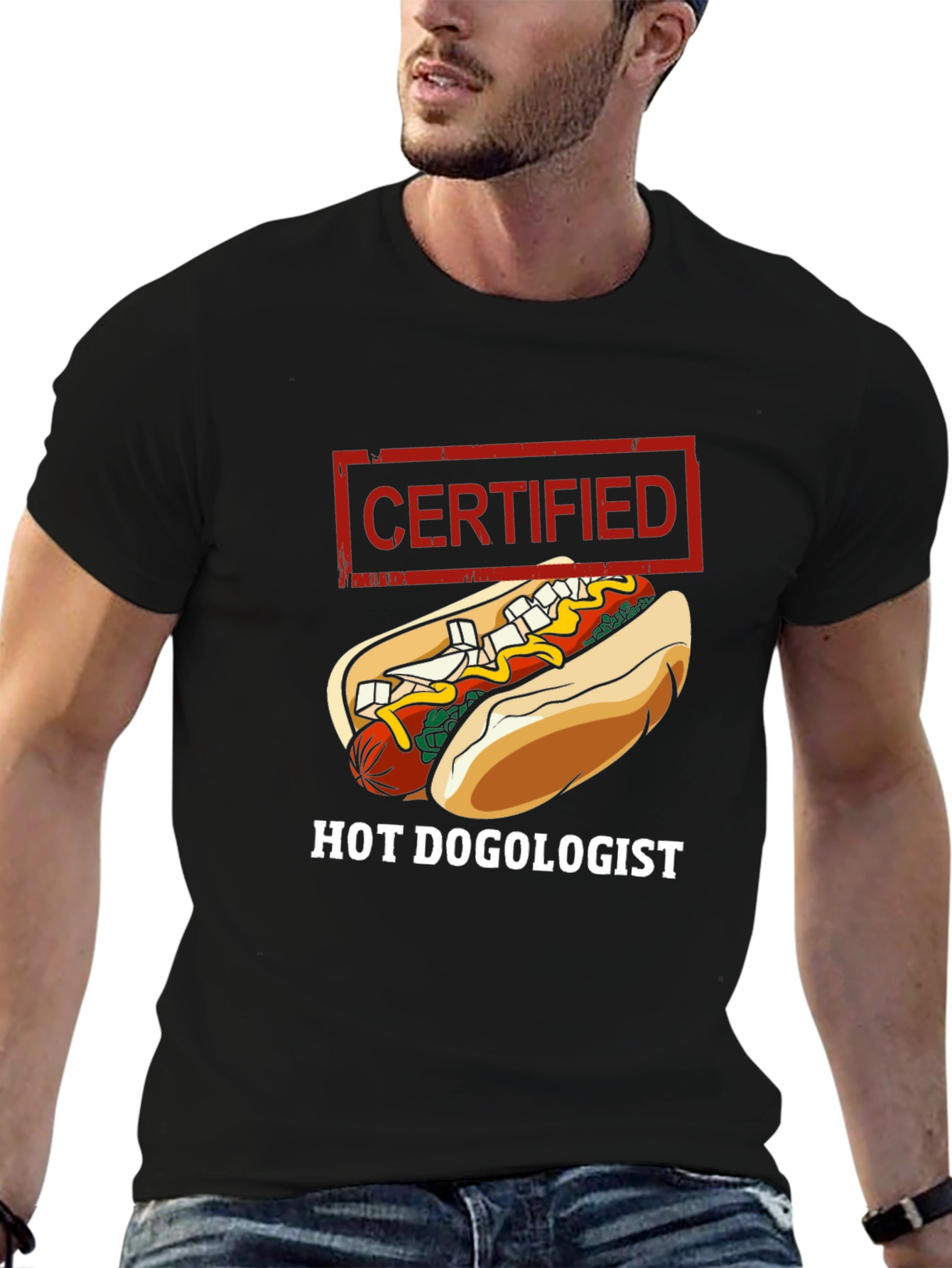 Certified Hot Dogologist Graphic T-Shirt