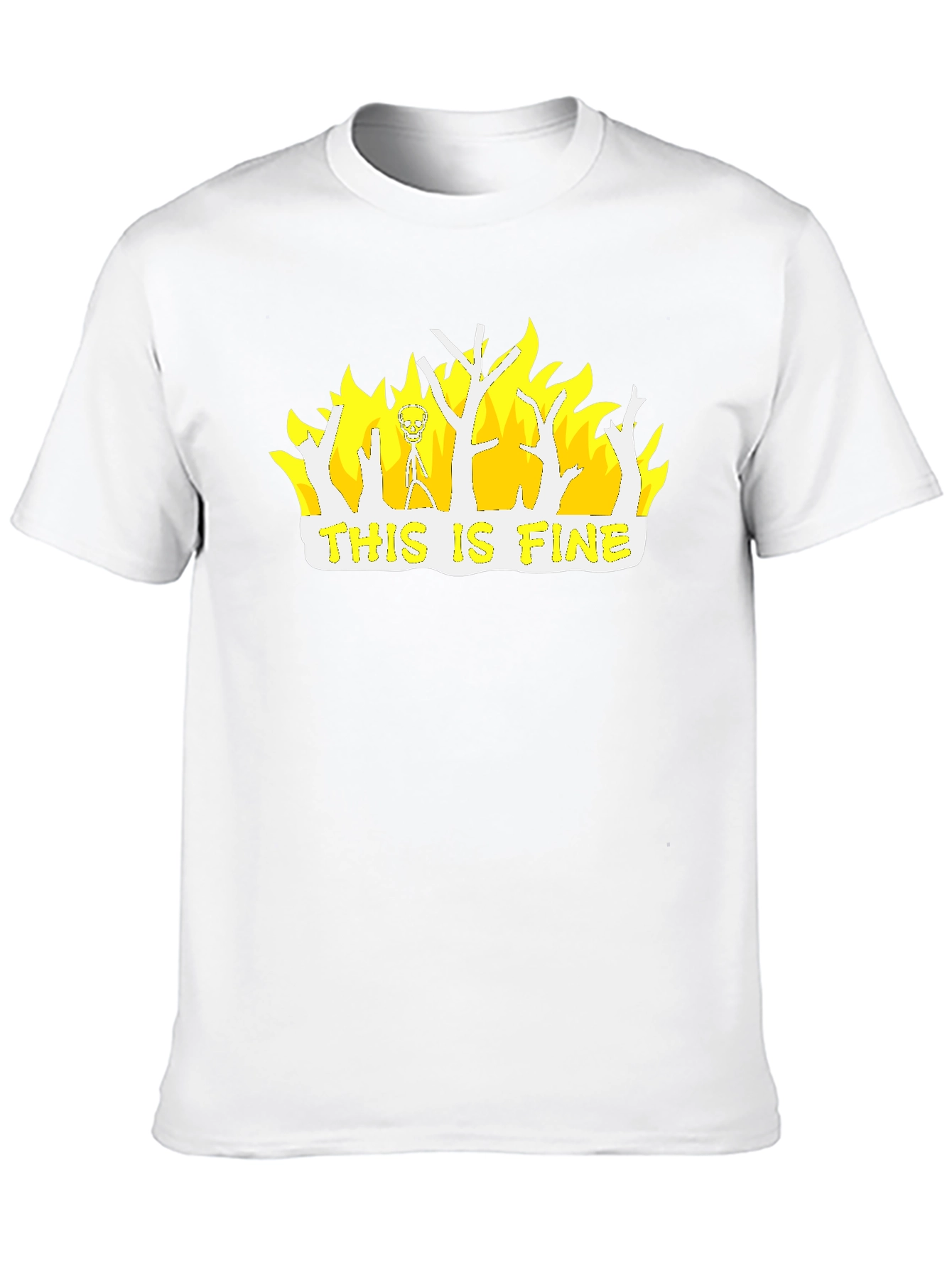 This Is Fine Graphic T-Shirt - Black