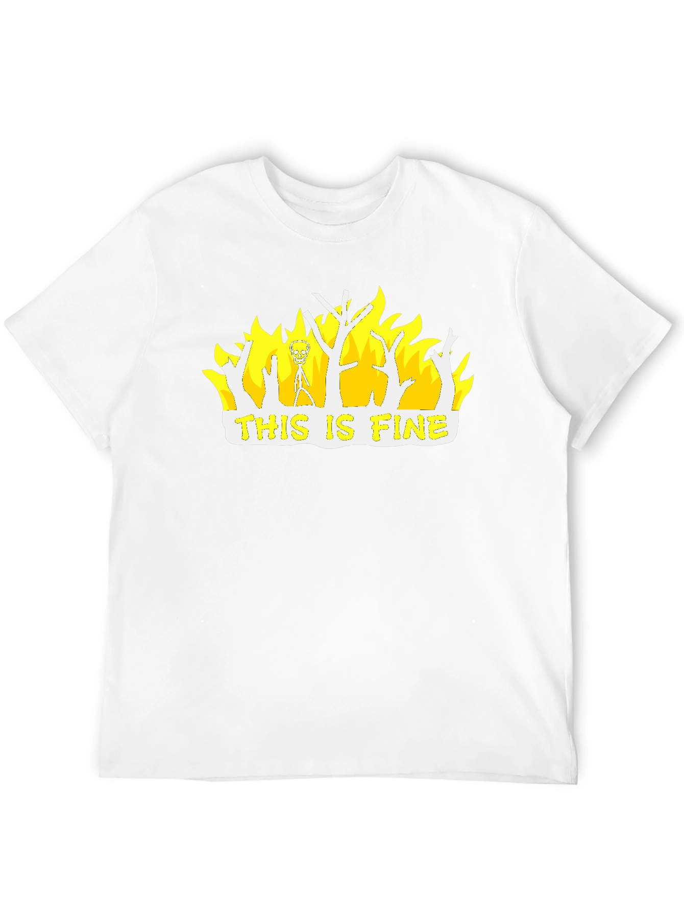 This Is Fine Graphic T-Shirt - Black