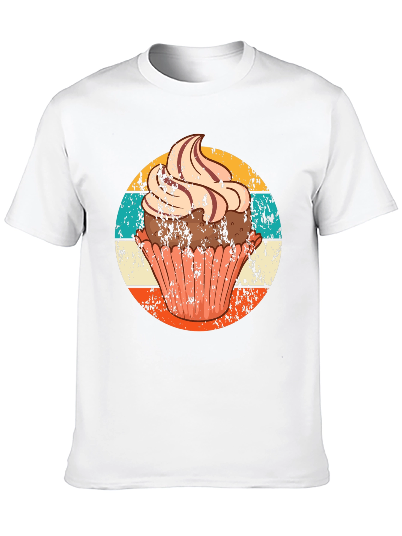 Cupcake Graphic T-Shirt - Retro Style Design
