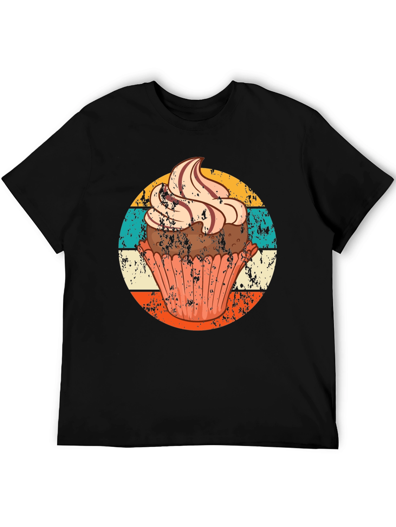 Cupcake Graphic T-Shirt - Retro Style Design