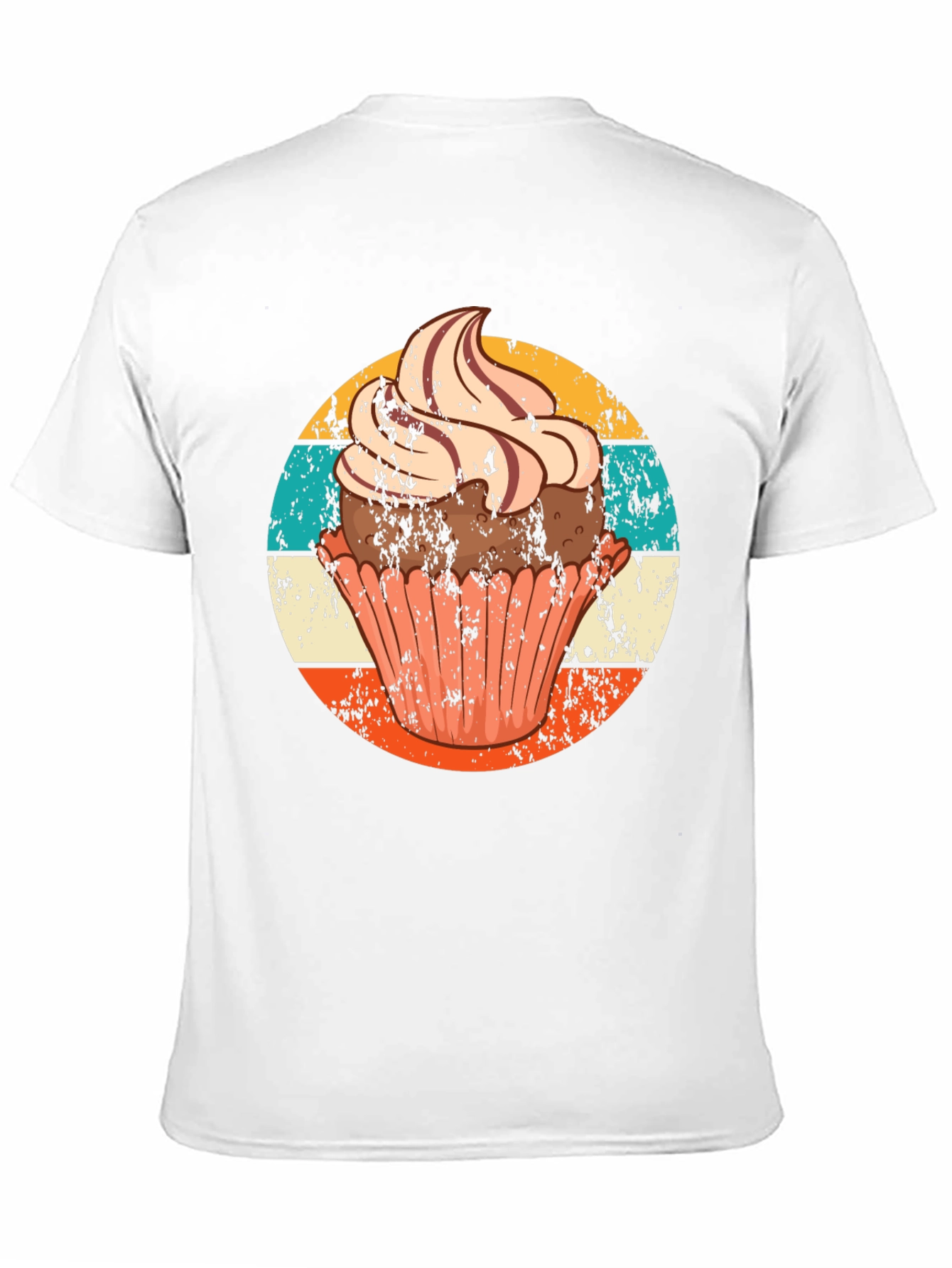 Cupcake Graphic T-Shirt - Retro Style Design