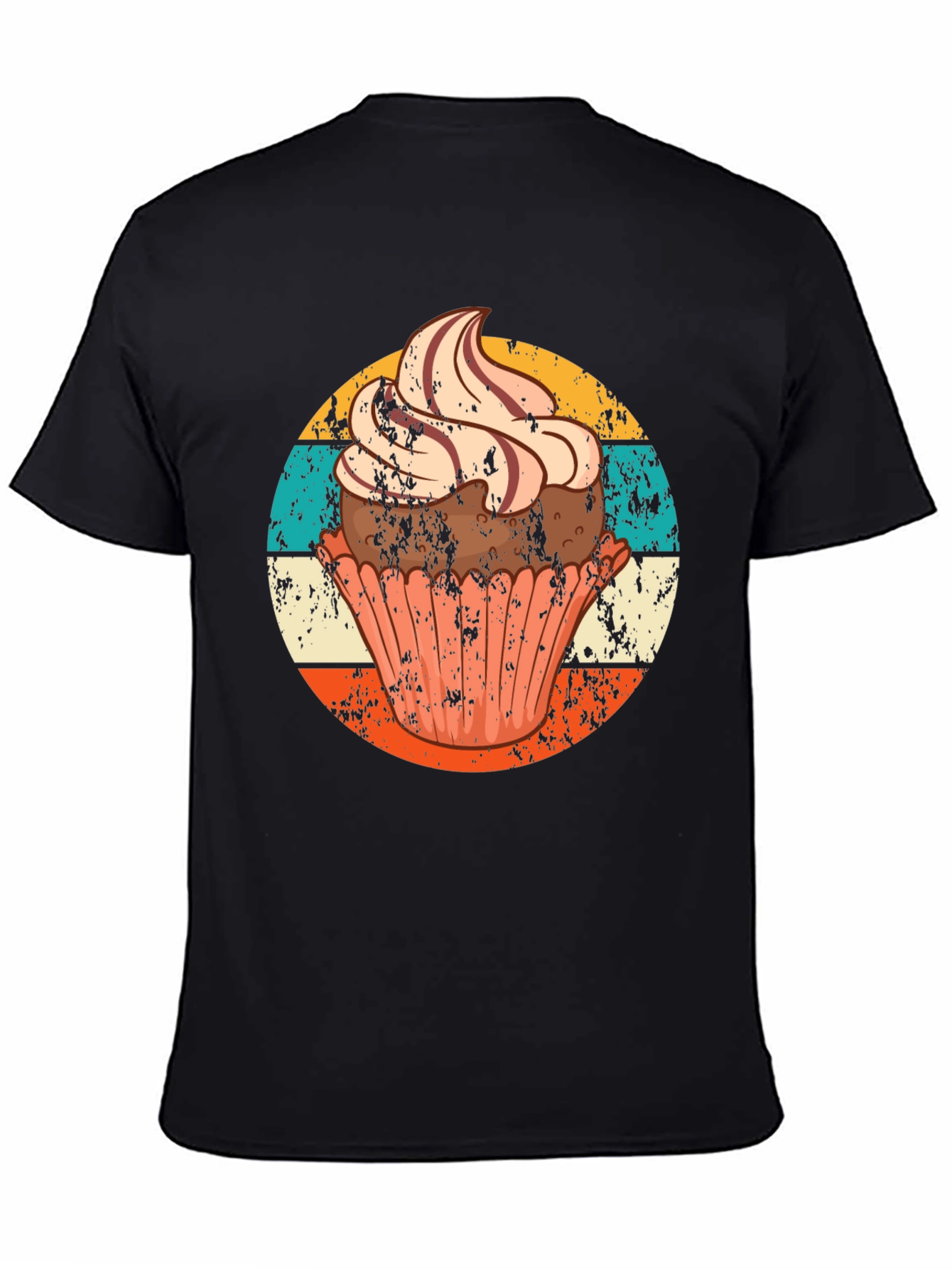 Cupcake Graphic T-Shirt - Retro Style Design