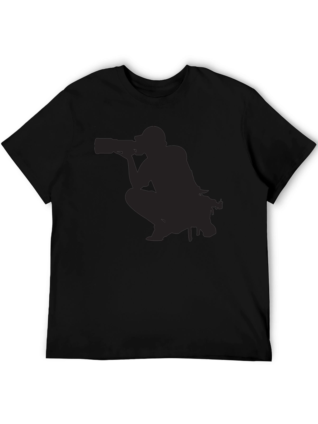 Photographer Silhouette Graphic Tee - Black
