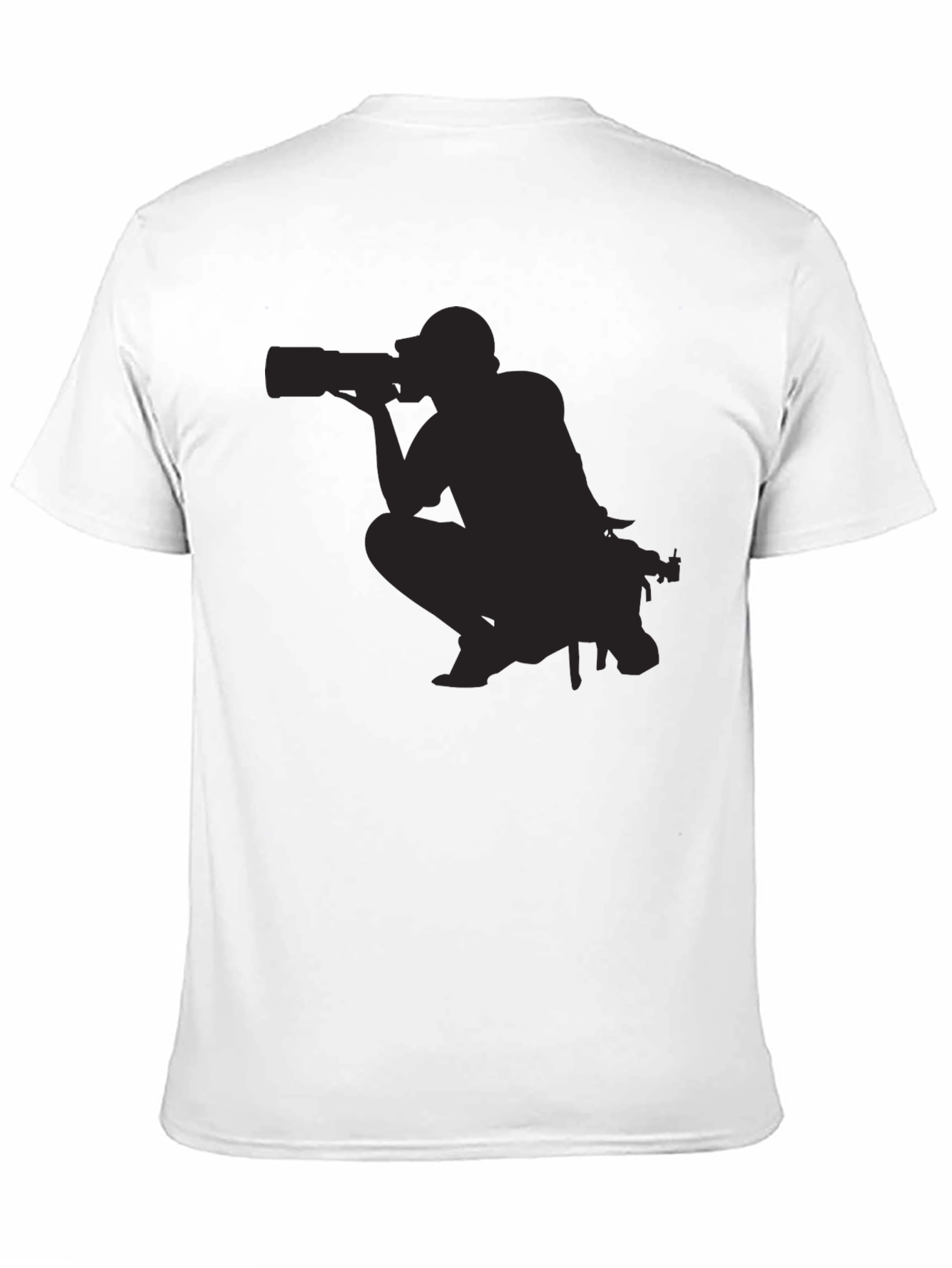 Photographer Silhouette Graphic Tee - Black