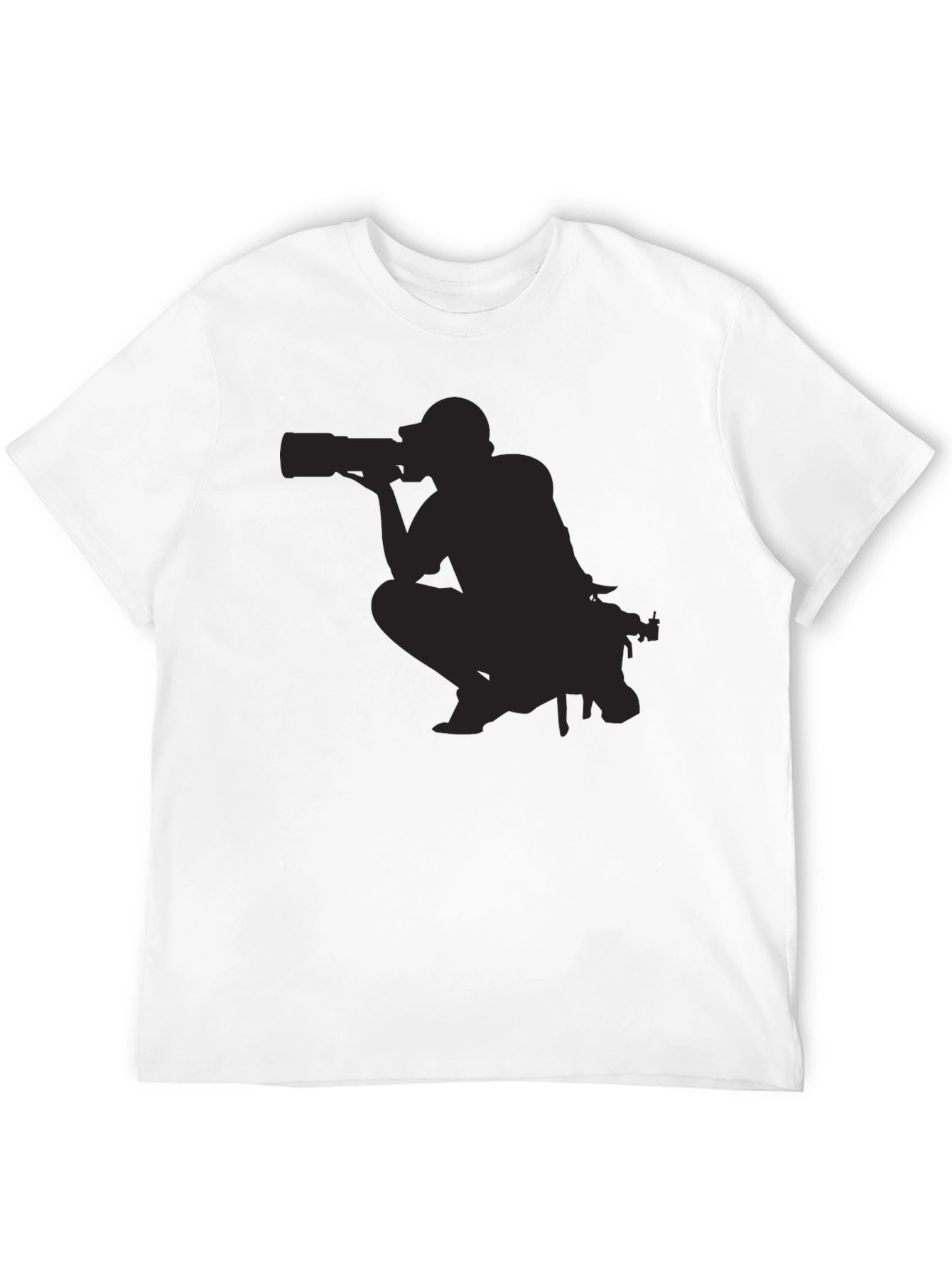 Photographer Silhouette Graphic Tee - Black