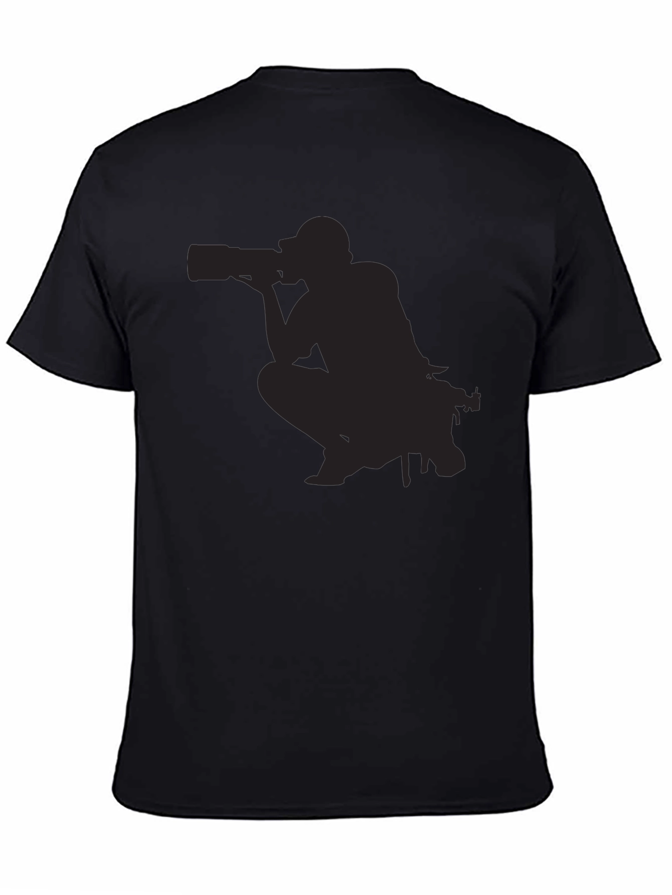 Photographer Silhouette Graphic Tee - Black