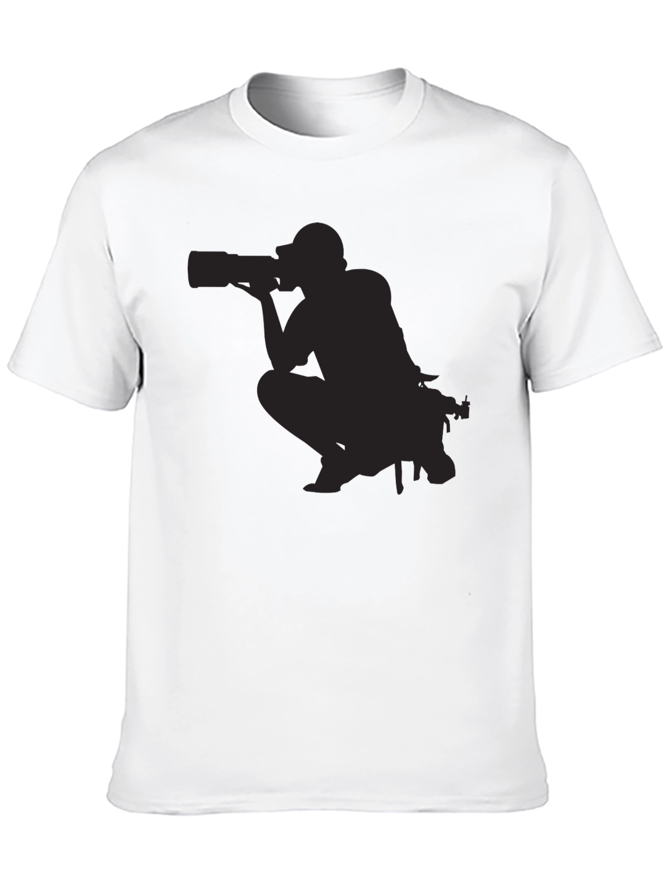 Photographer Silhouette Graphic Tee - Black
