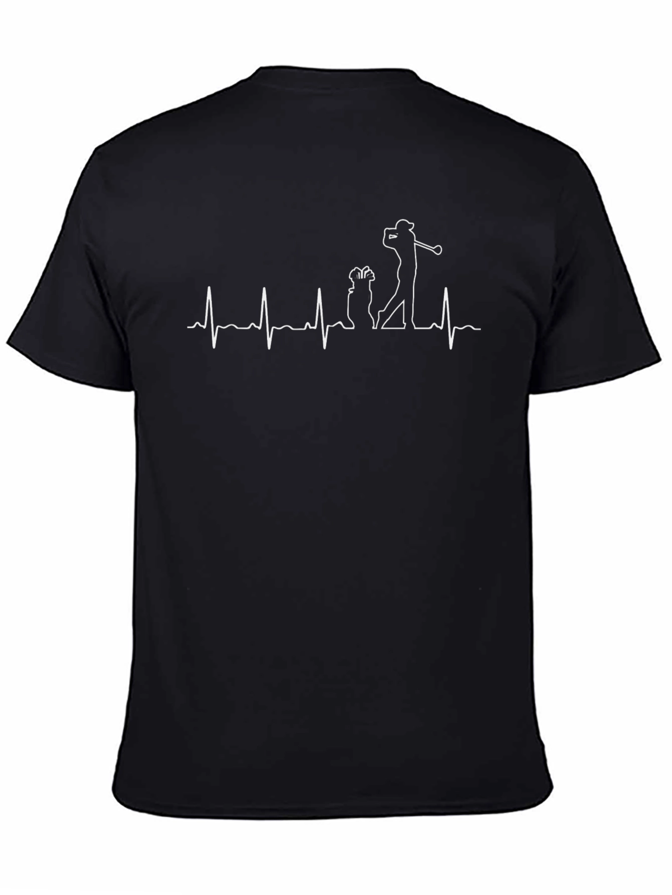Golf Heartbeat T-Shirt - Golfers Life Line