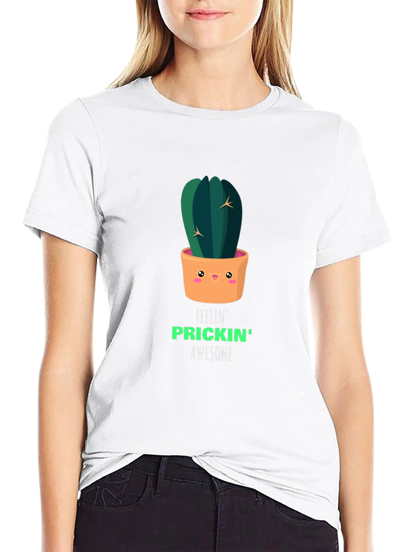 Prickin Awesome Cactus Graphic Tee