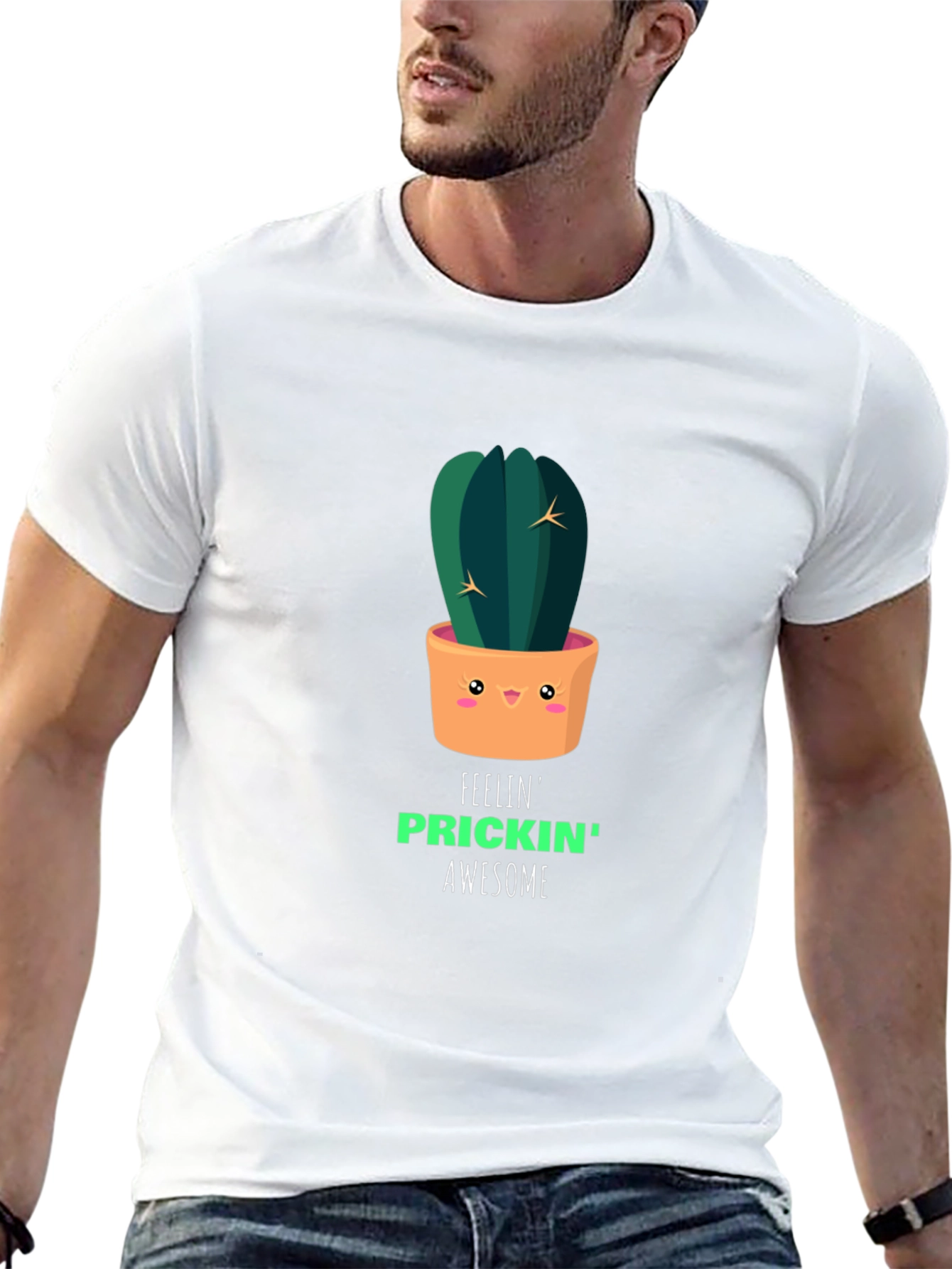Prickin Awesome Cactus Graphic Tee