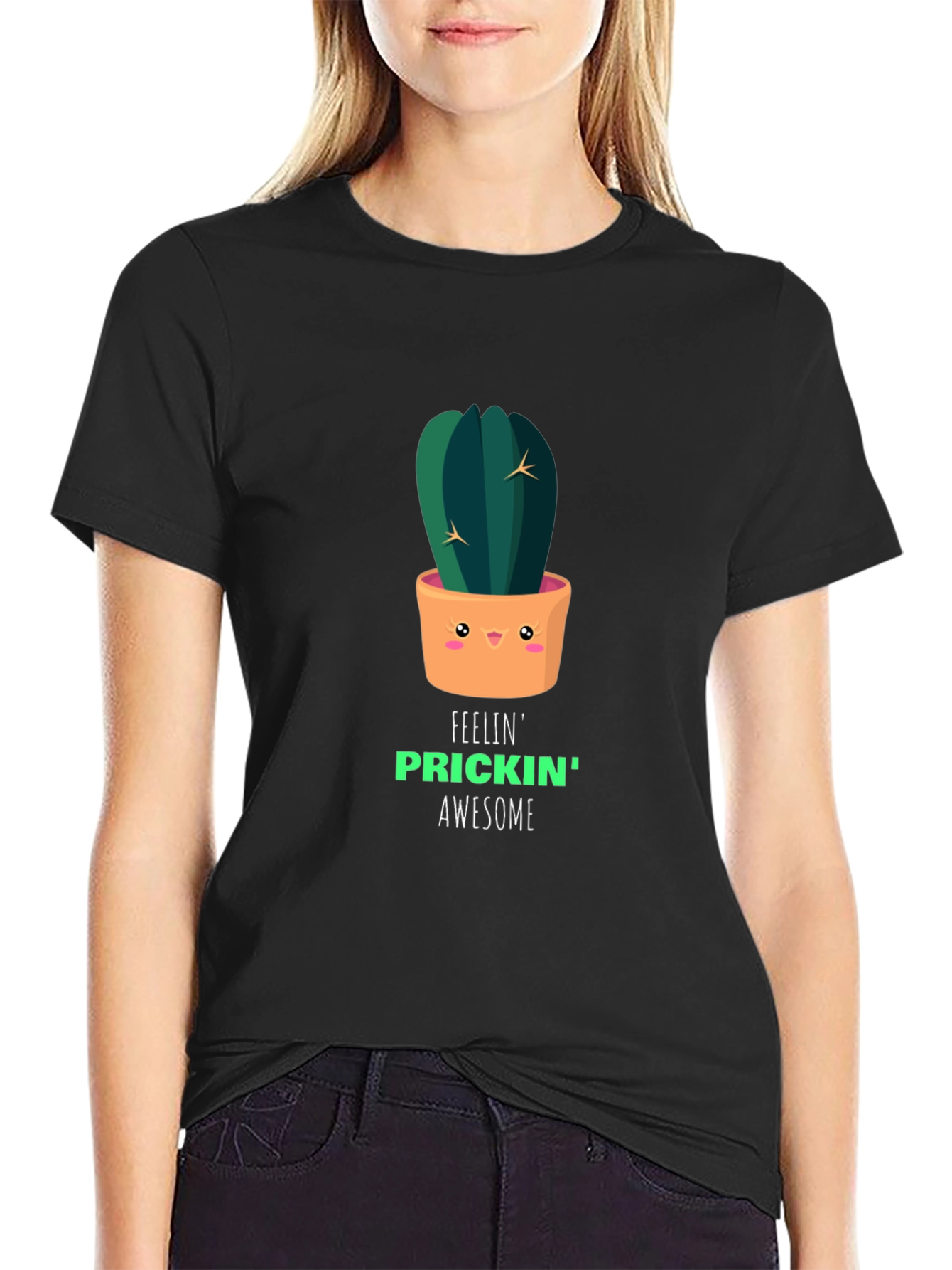 Prickin Awesome Cactus Graphic Tee