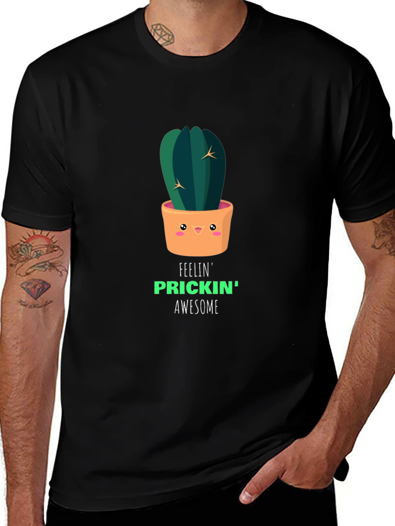 Prickin Awesome Cactus Graphic Tee