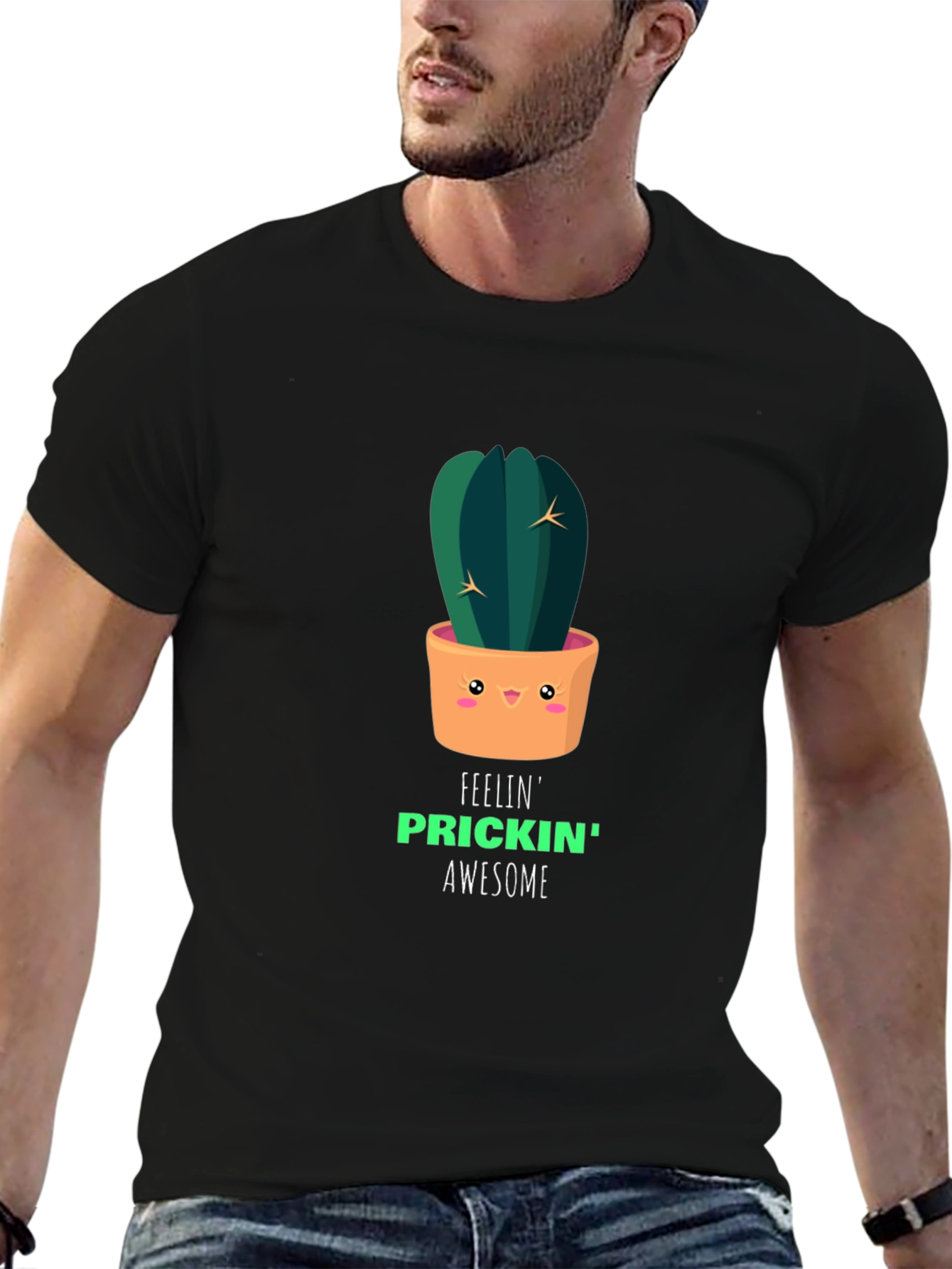 Prickin Awesome Cactus Graphic Tee