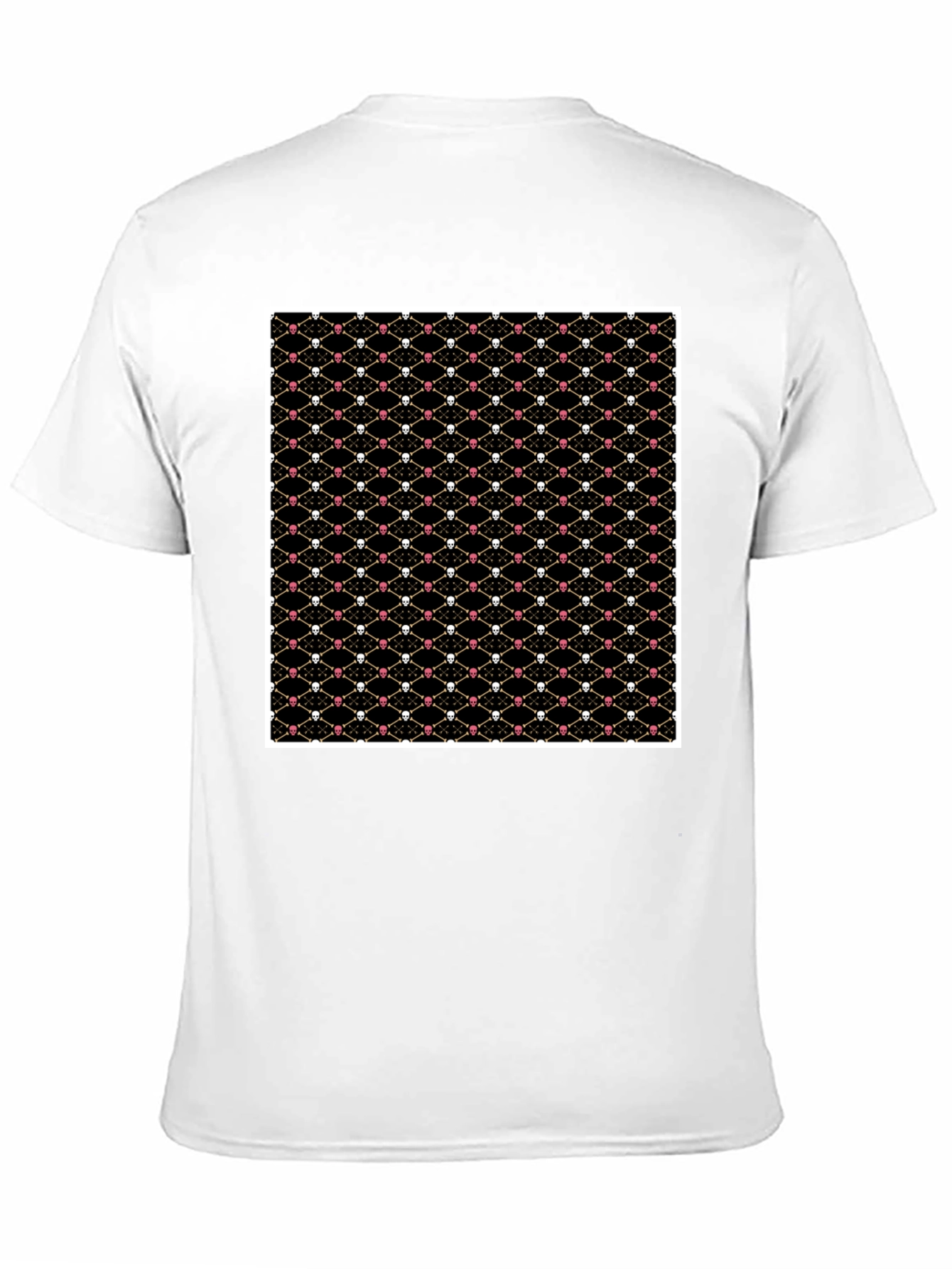 Skull & Bones Pattern T-Shirt - Black