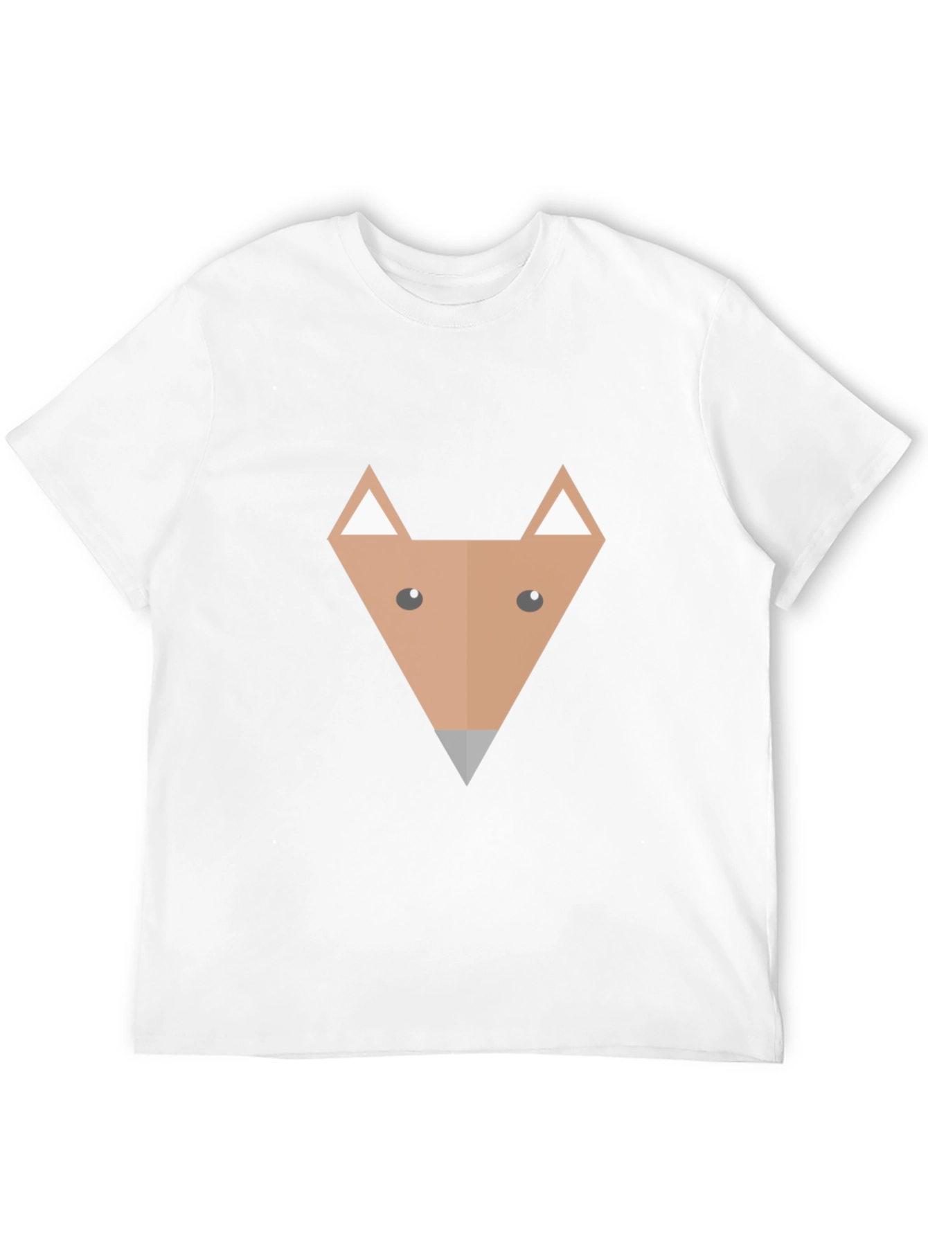 Geometric Fox Graphic Tee - Modern Mens T-Shirt