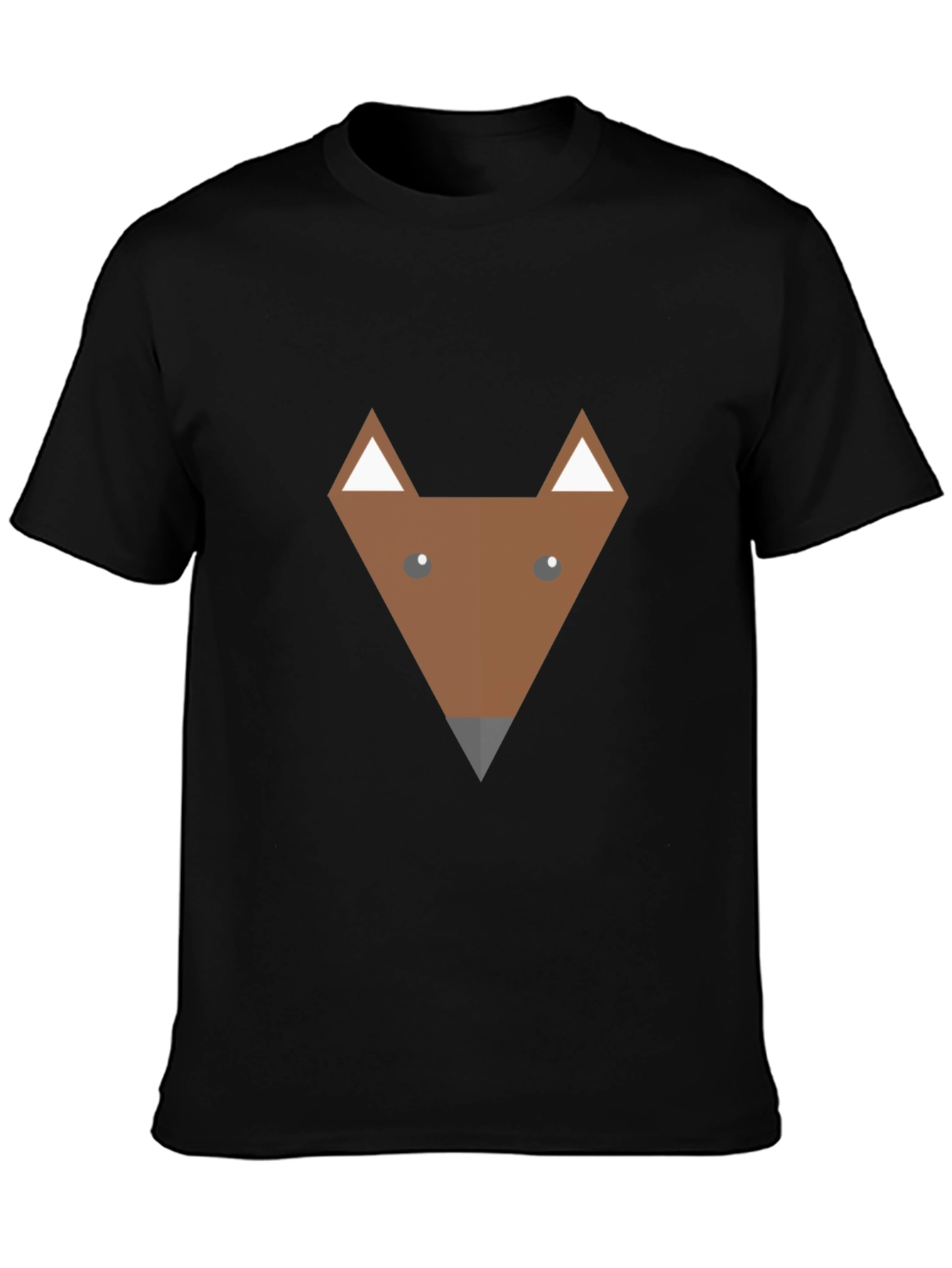 Geometric Fox Graphic Tee - Modern Mens T-Shirt