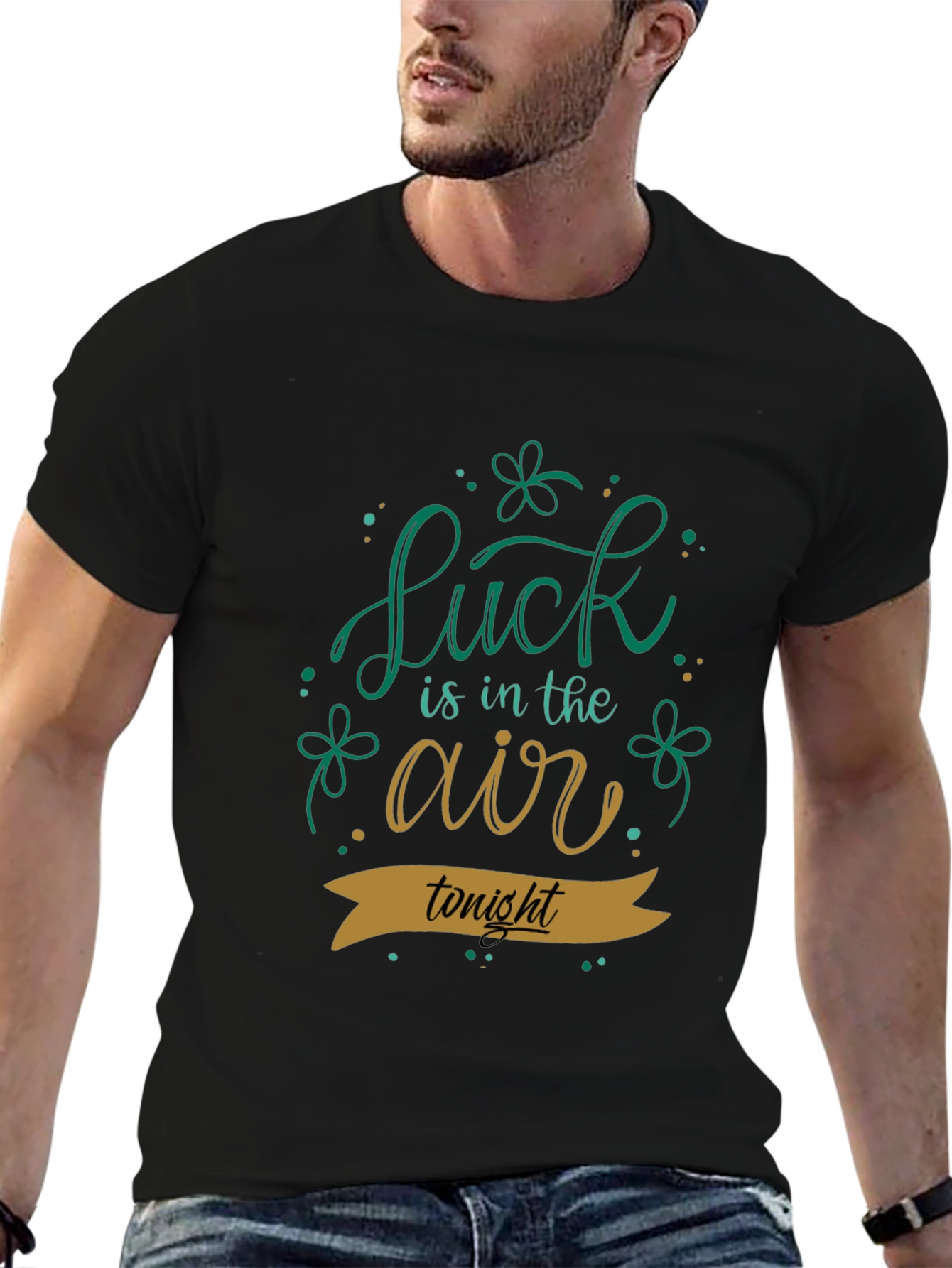 Lucky St. Patricks Day Black T-Shirt