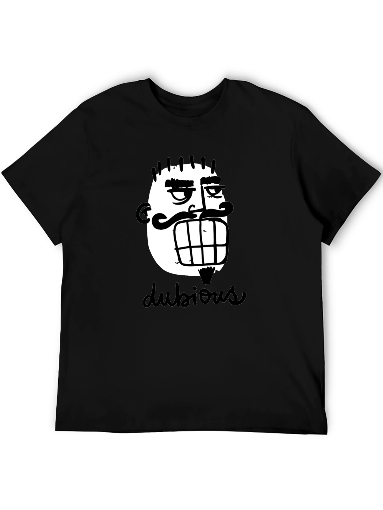 Dubious Character Graphic Tee - Black Cotton Casual Shirt