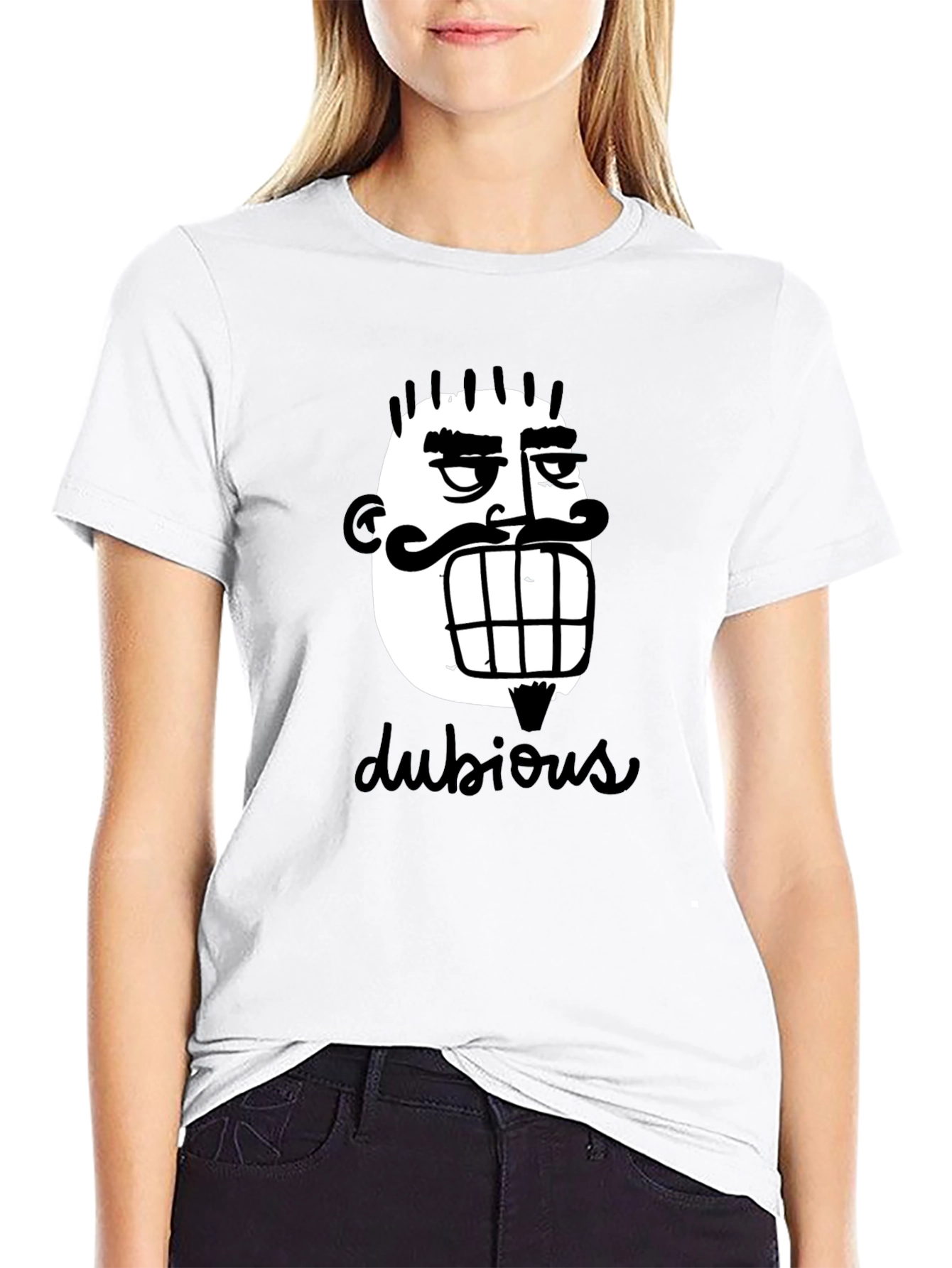 Dubious Character Graphic Tee - Black Cotton Casual Shirt