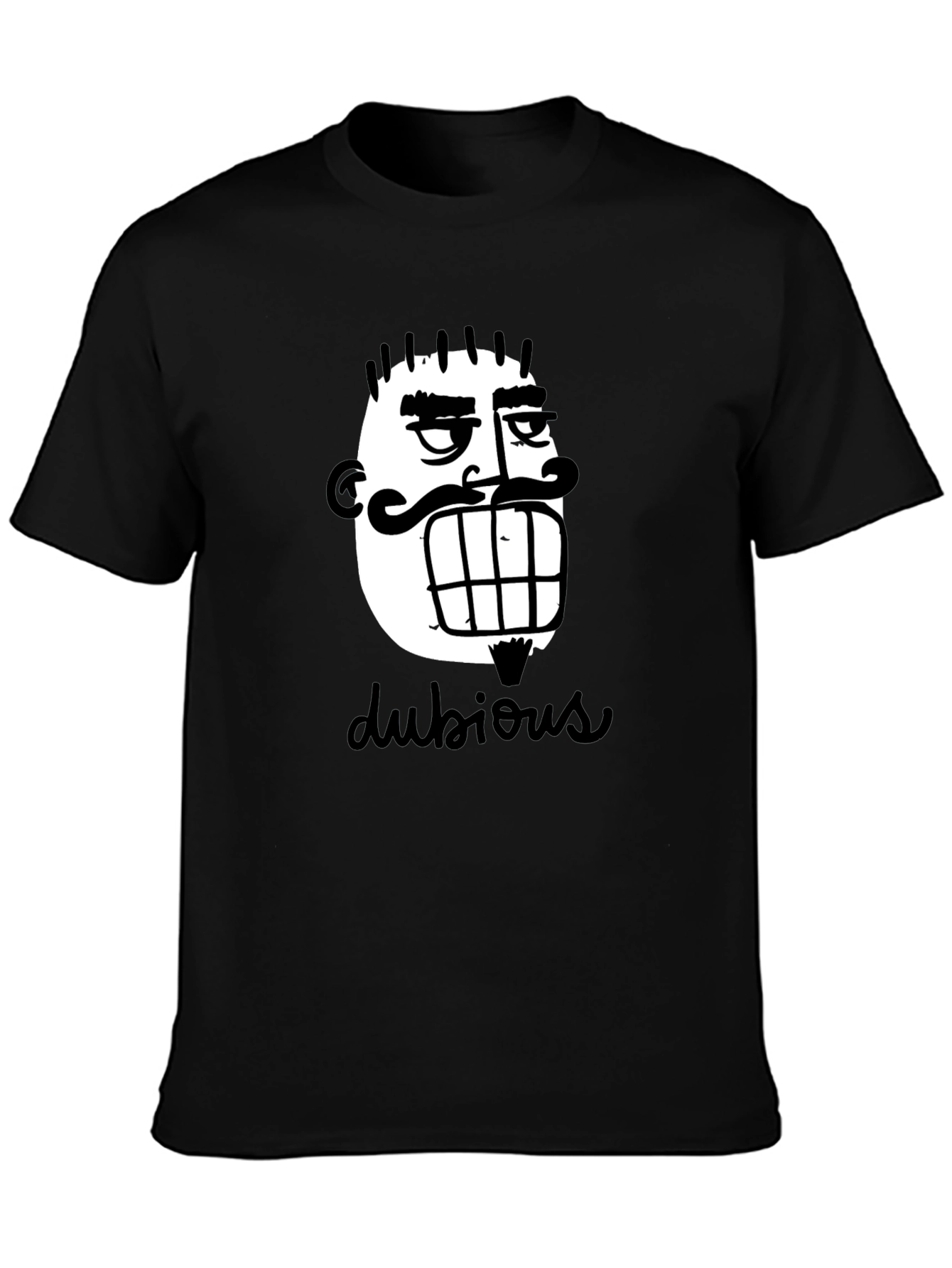 Dubious Character Graphic Tee - Black Cotton Casual Shirt