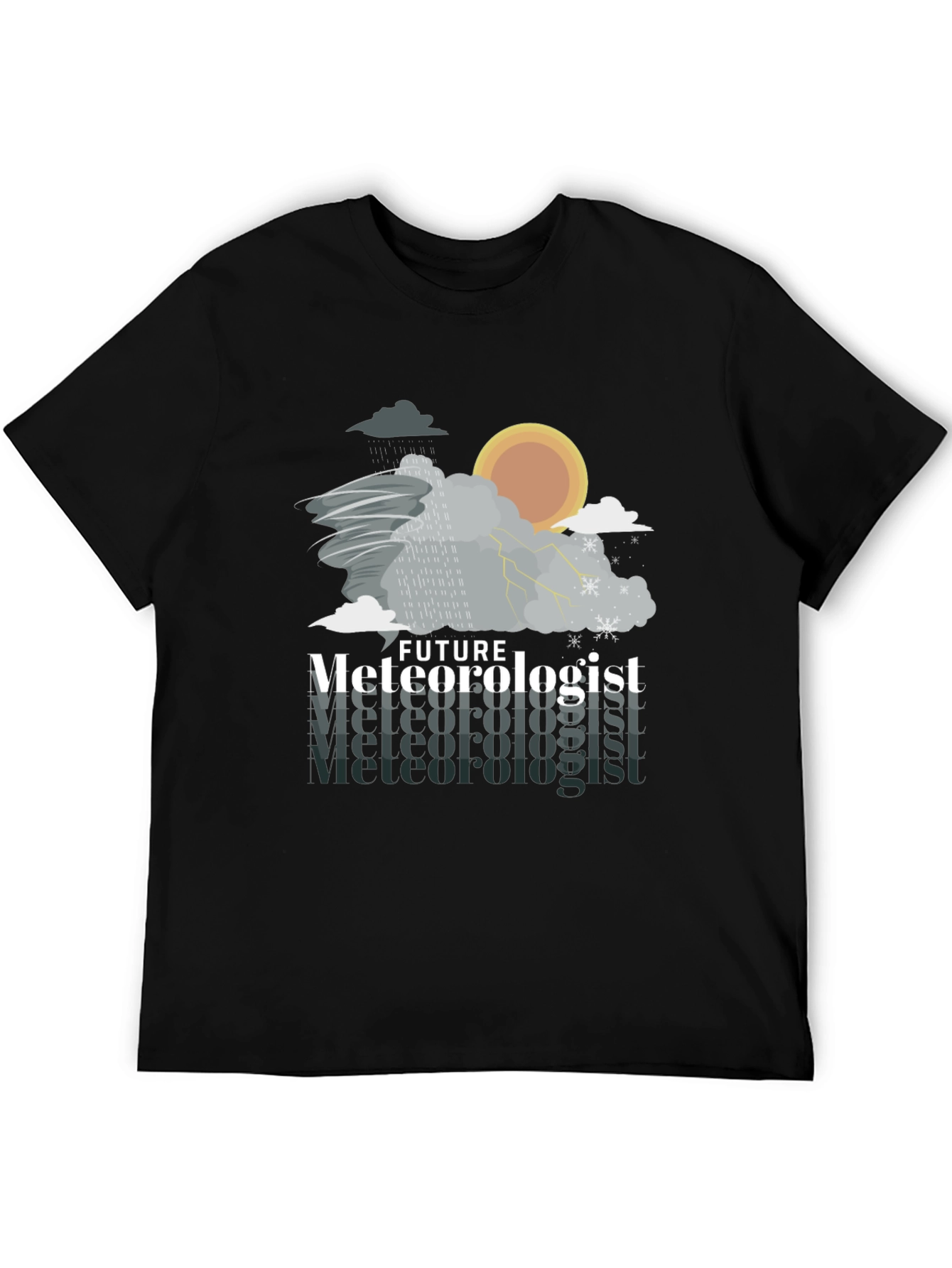 Future Meteorologist Weather Pattern Graphic T-Shirt